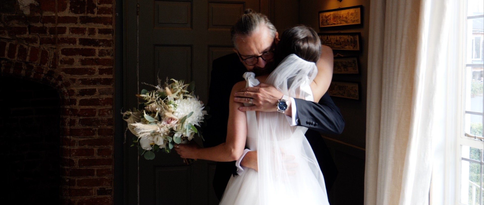 Houchins wedding venue video father seeing his daughter the bride.jpg