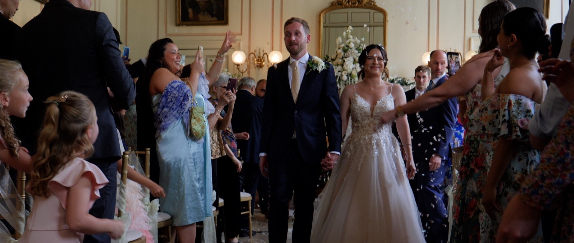 Just married - confetti at Gosfield Hall - Essex.jpg
