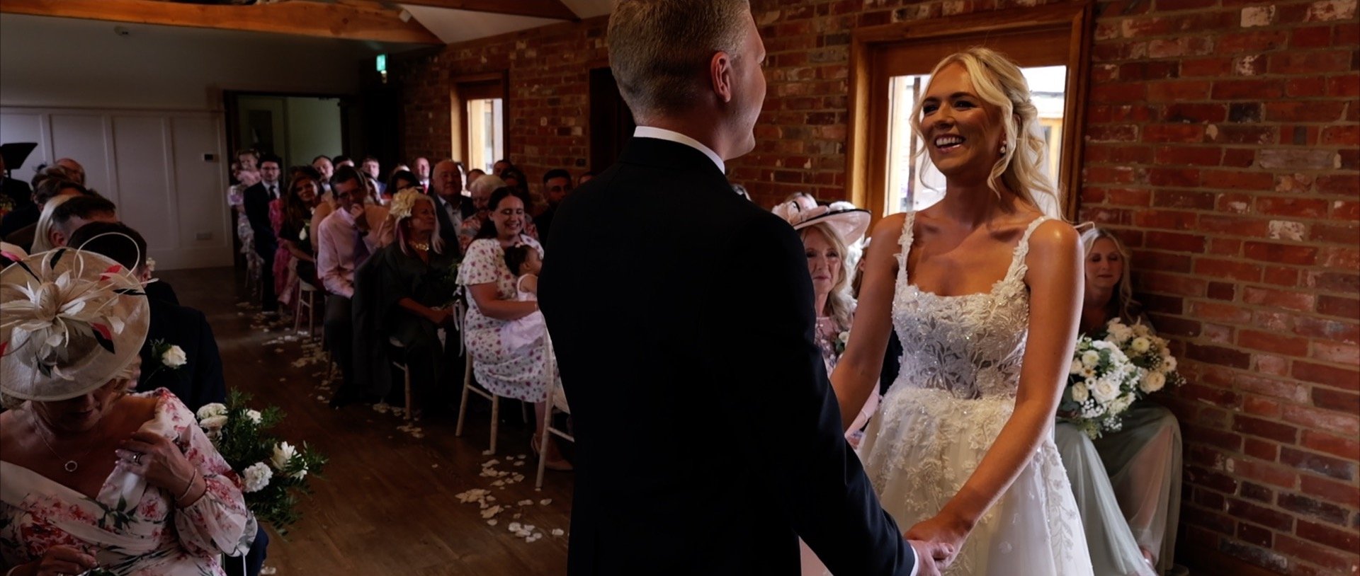 3 Cheers Media - Apton Hall Wedding Video - Ceremony beautiful bride happy.jpg
