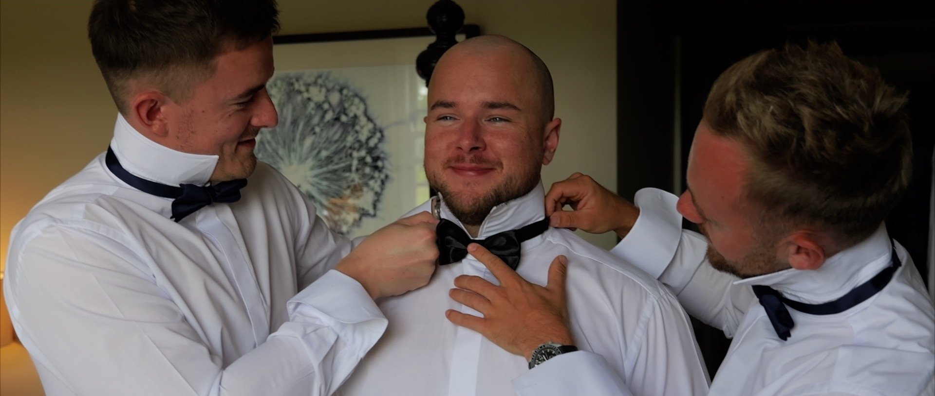 Sopwell House wedding videography - 3 Cheers Media - groom prep.jpg
