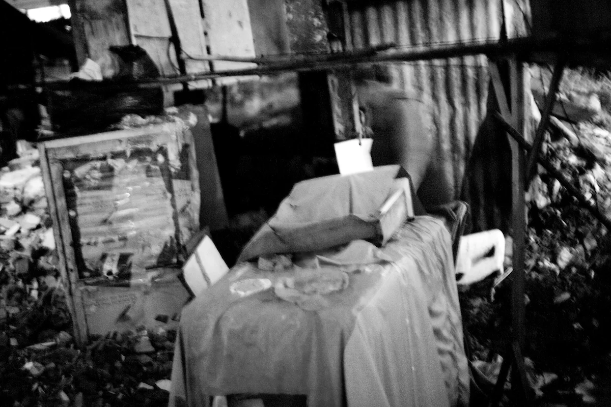 Hoang Thi Dao, 65 years old, Ho Chi Minh City, Vietnam. Dao earns her living since more than 20 years by picking through the garbage in the cities Go Vap district and selling everything that is possible to recycle. With this she makes around 20.000 VND (around 1 USD) per night. She takes care of her two granddaughters Truc and Cuc (12 years old).