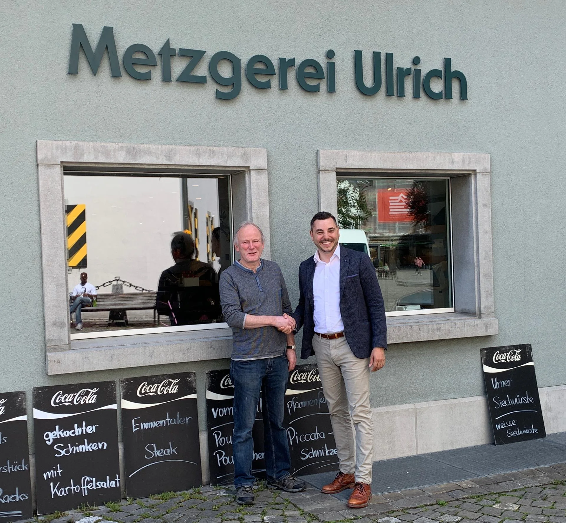 Ruedi Ulrich zusammen mit Maurizio Persi (FC Altdorf).