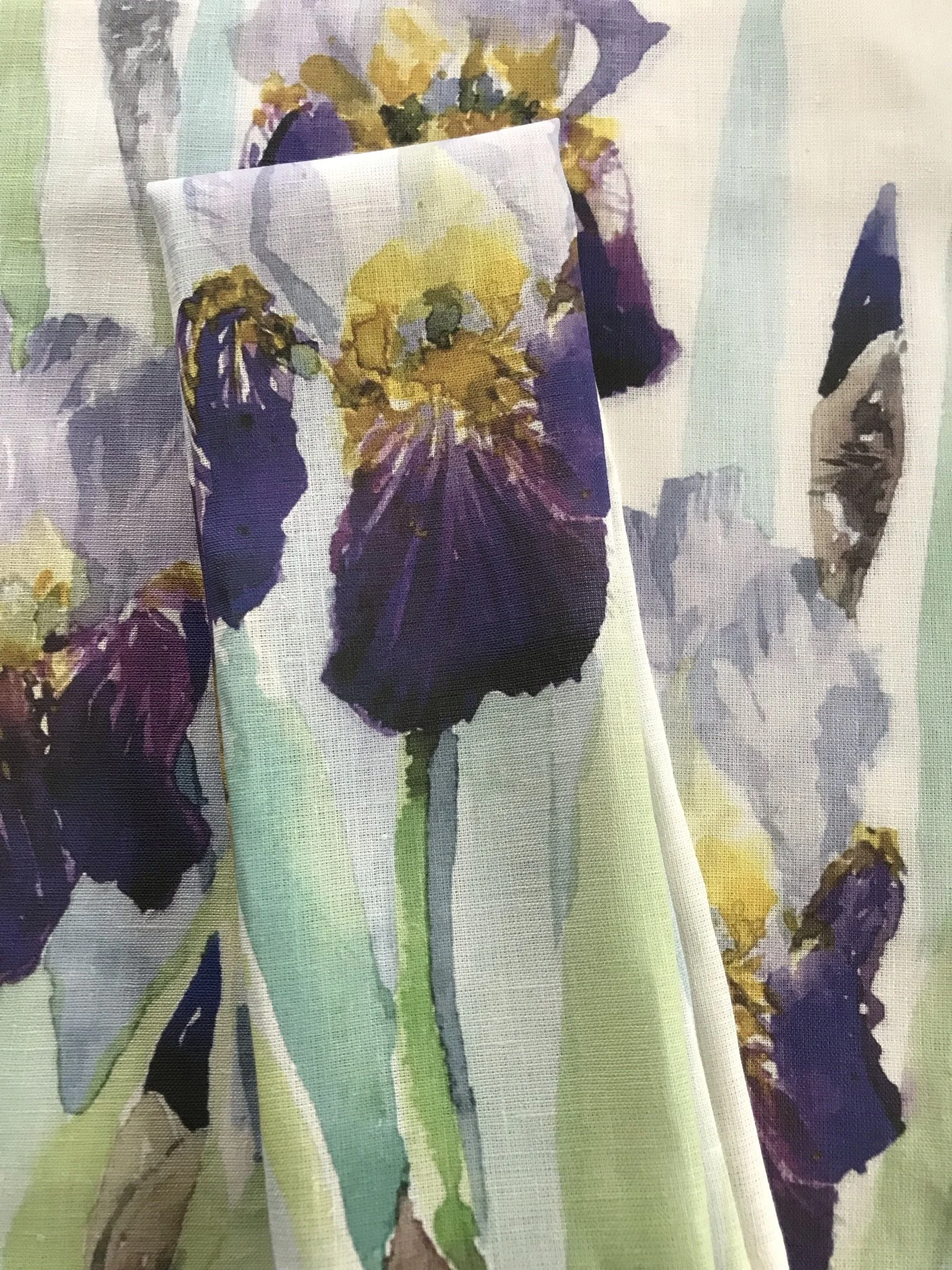 Iris luxury linen tea towel