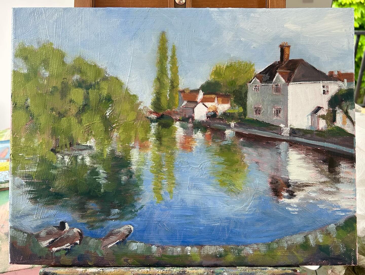I&rsquo;ve finished my painting of the Doctor&rsquo;s Pond in Great Dunmow. Just waiting for it to dry completely before I pop it in its frame. Thank you all for your lovely comments. It is for sale so please get in touch if you&rsquo;re interested i