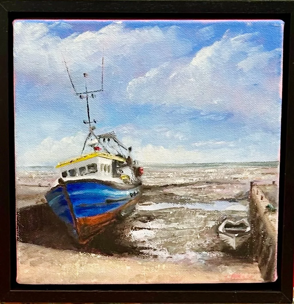 Thank you @wonkywheelatcreativespaces for the sale of my painting Charlie Boy, from Leigh-on-Sea. And thank you to the collector who bought it! I love receiving &lsquo;sold&rsquo; messages. Just knowing that my paintings connect with people enough fo