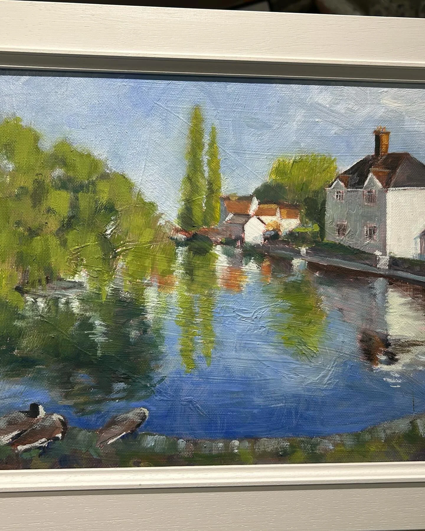 I sold my original oil painting of the Doctor&rsquo;s Pond in Great Dunmow yesterday and I was so happy to meet the lovely couple who bought it. 

I do still have Doctor&rsquo;s Pond prints, cards and tea towels available and there are lots of other 