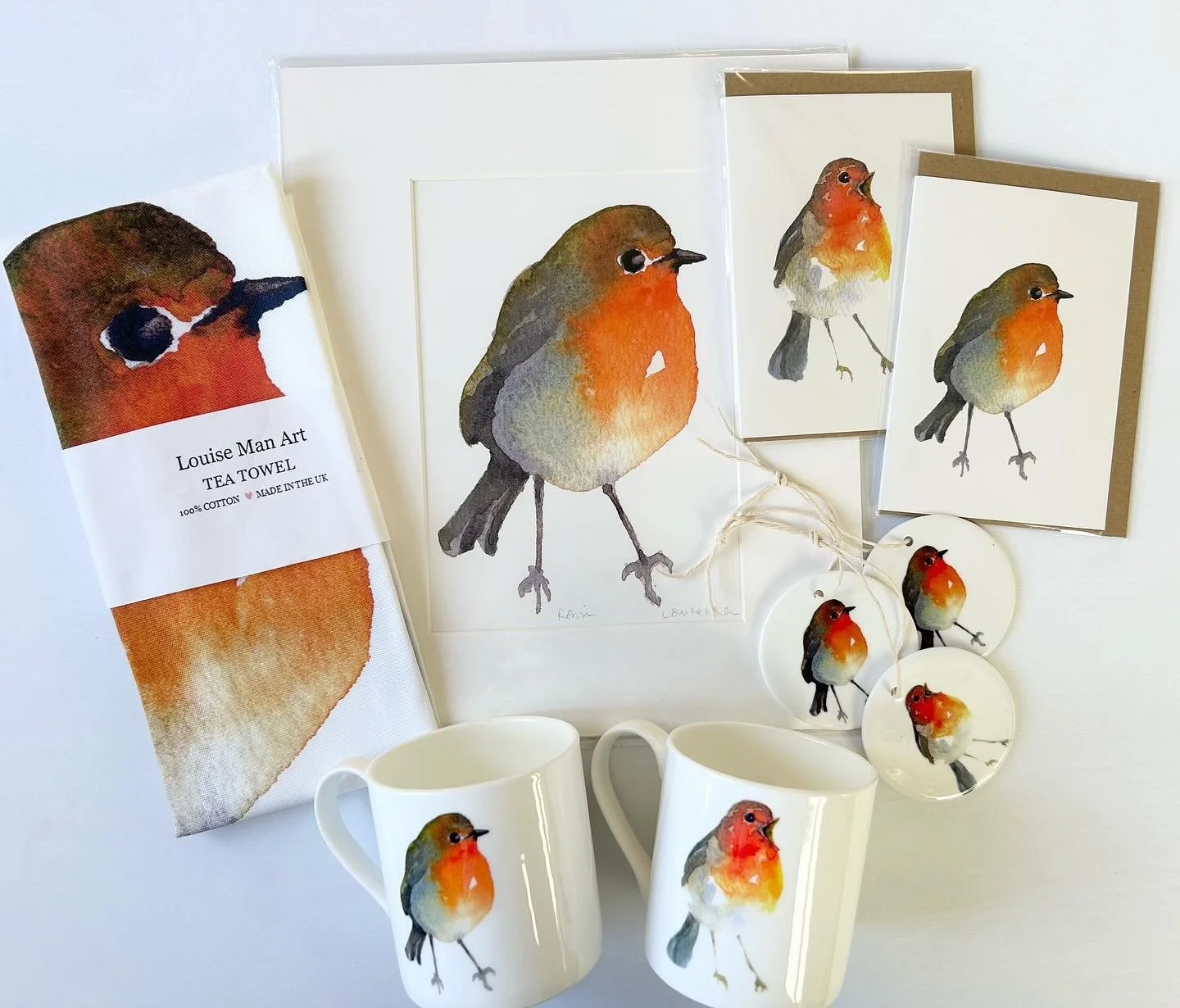 Not just for Christmas. If you love robins then you&rsquo;ll want to be near these little ones whatever the season. Robin prints, Robin mugs, Robin cards, Robin tea towels and Robin ceramic decorations. All available on my website and making an appea