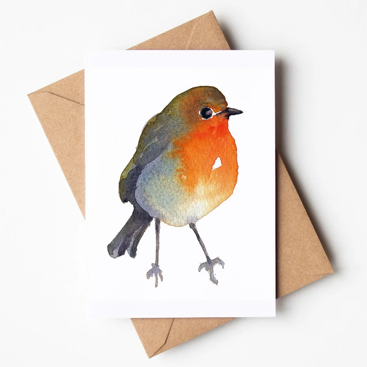 Robin greetings card by Louise Man