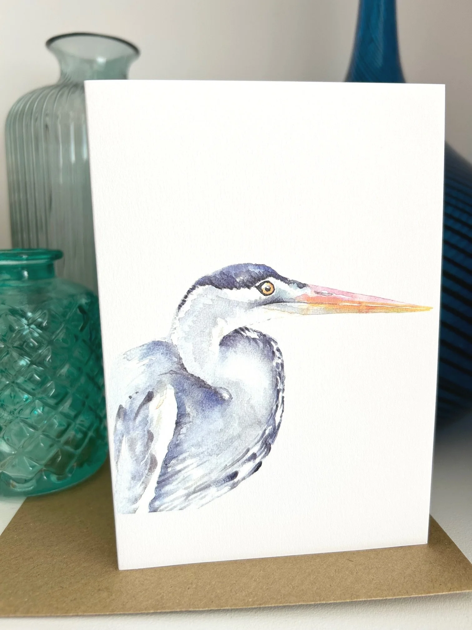 Heron card by Louise Man