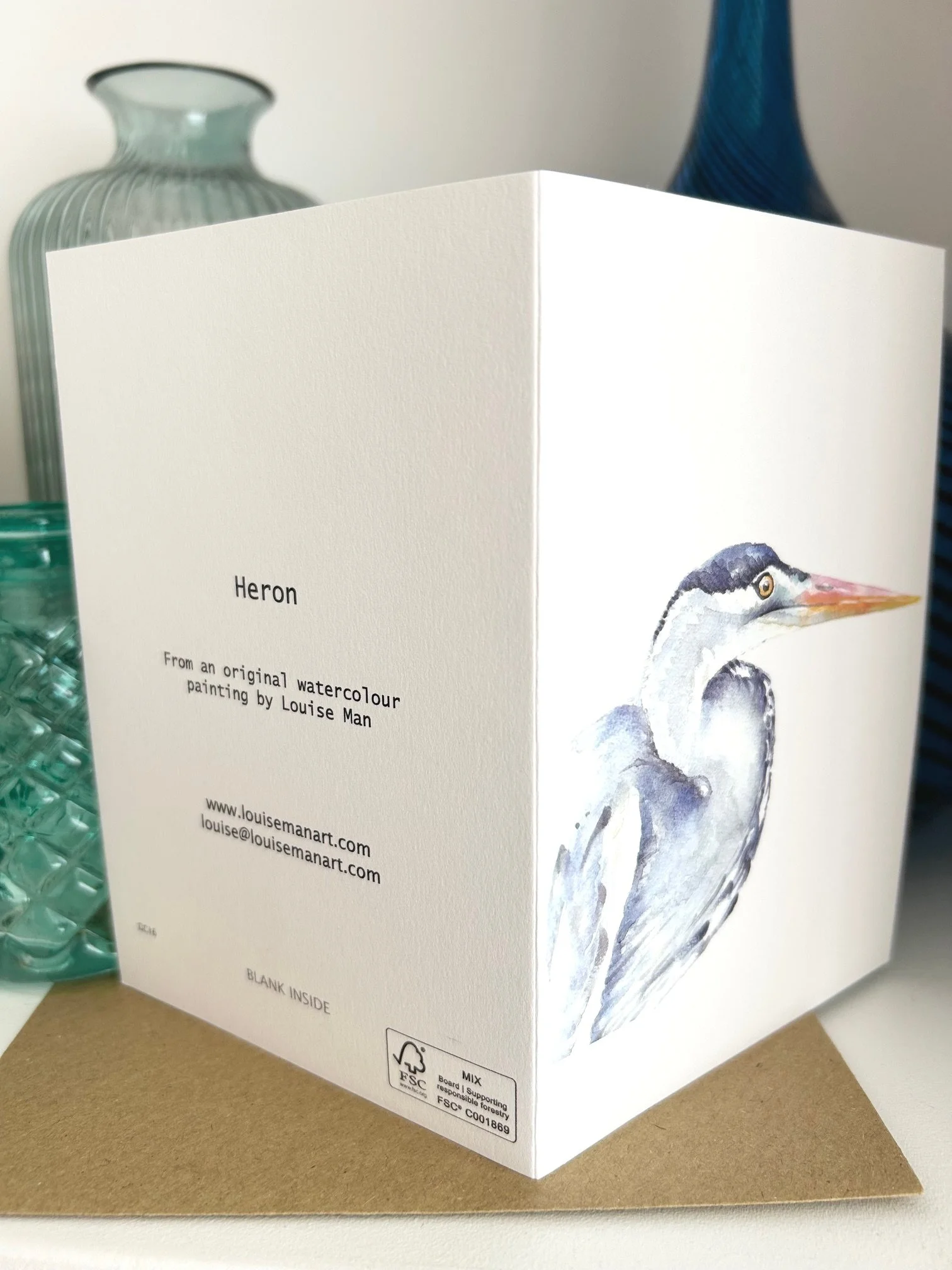 Heron card by Louise Man