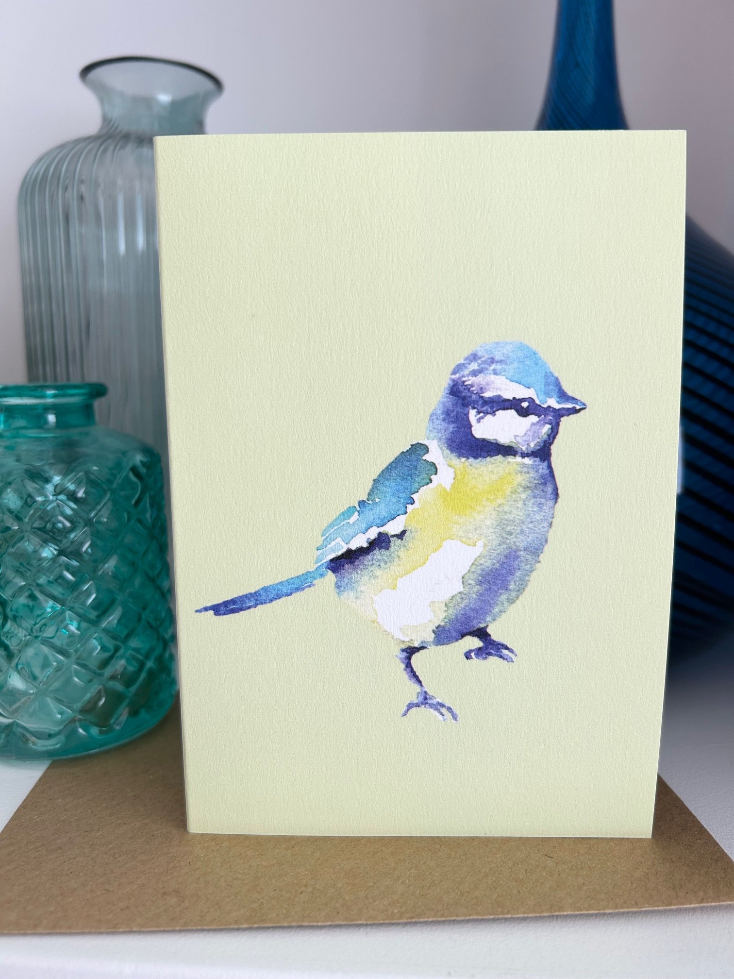 Blue Tit card by Louise Man