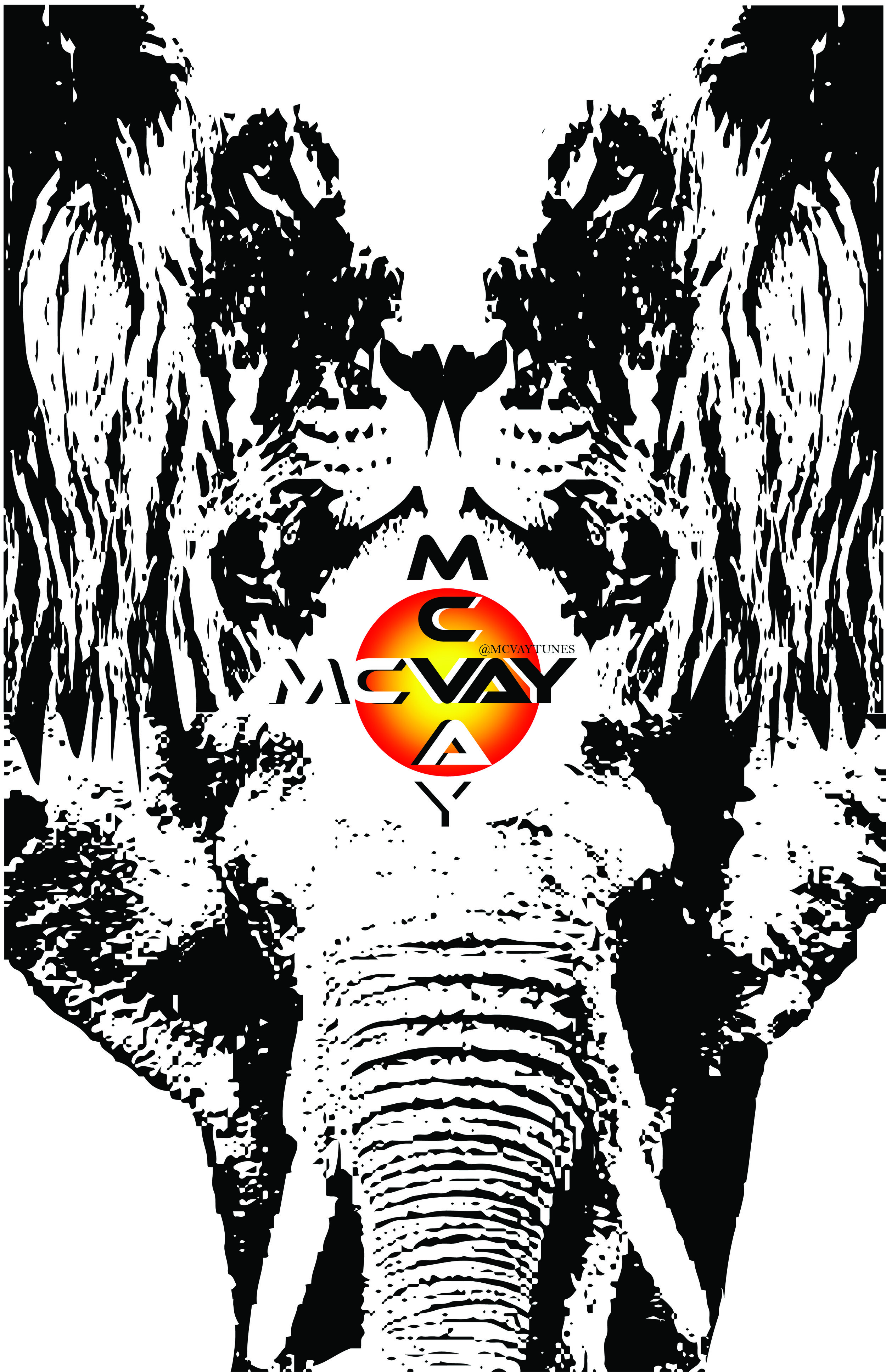 MCVAY POSTER LION ELEPHANT BLK WHT.jpg