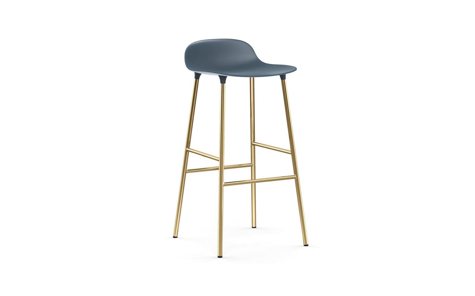 form bar stool brass — iroka interiors