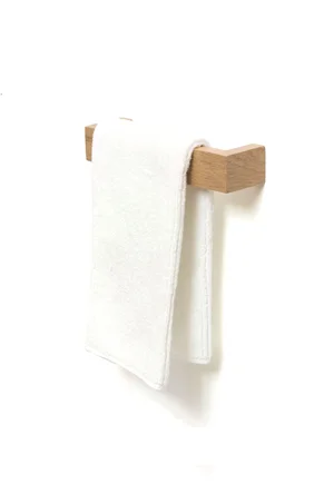 Wireworks Slimline Oak Hand Towel Rail 28 cm — Iroka Interiors