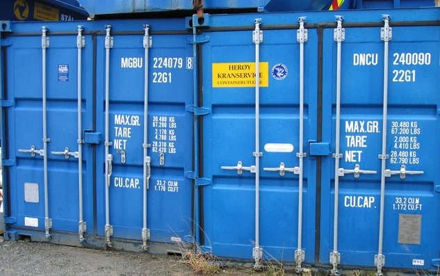 20 fot lukket lagercontainer