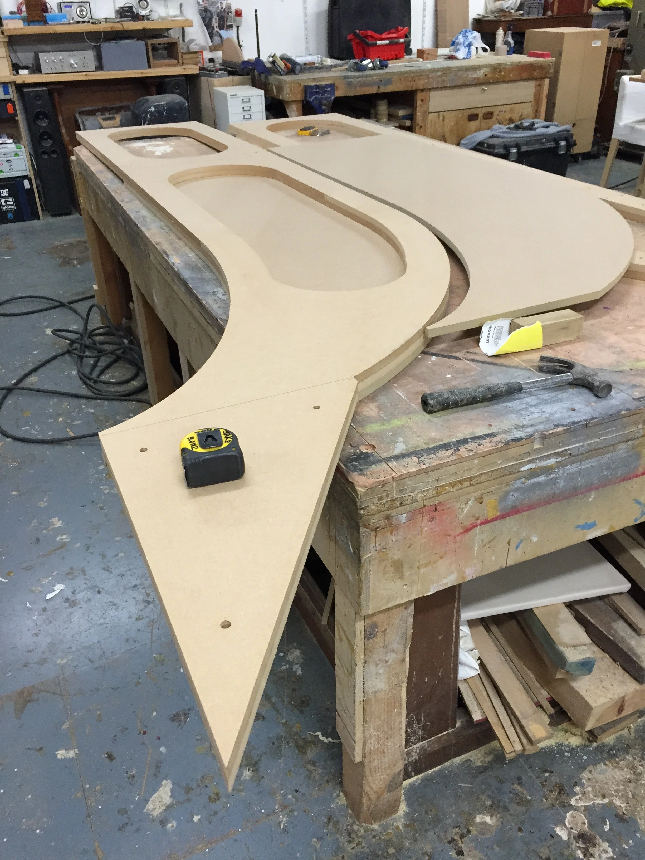 Giant Coca-Cola rugby ball pop-up structure at Potters Field Park for Rugby World Cup 2015.