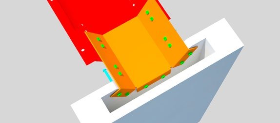 View of the desk's underside or structural components, showing how the modules connect for easy assembly and disassembly.