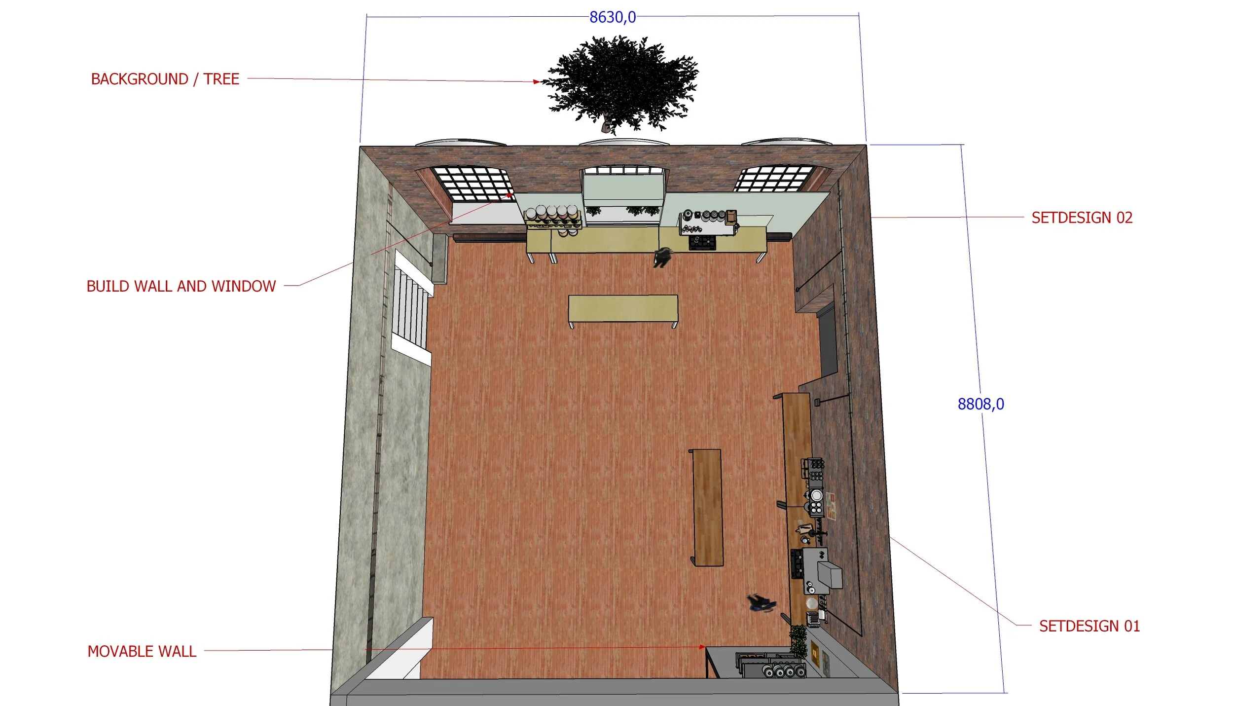 Setdesign / Floorplan / Build on location