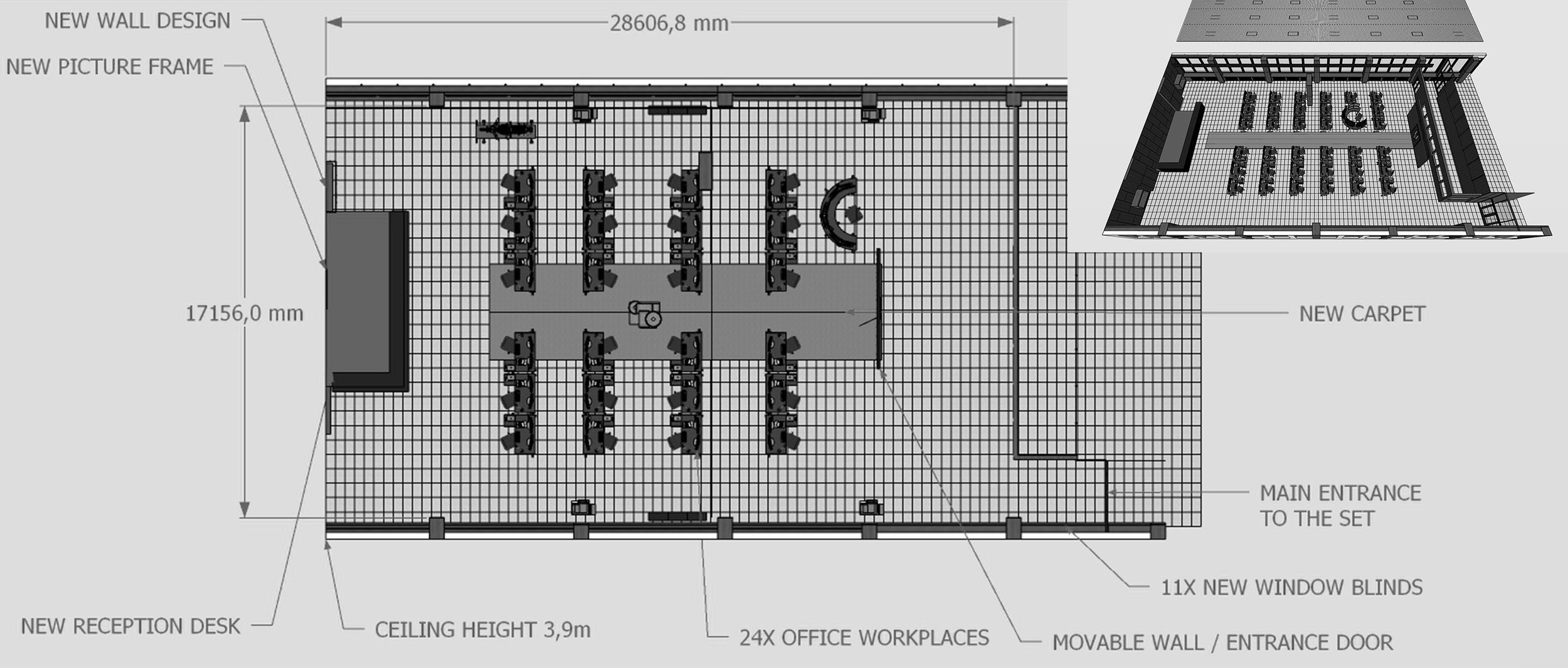 Robinhood / Set Open office / Build on location
