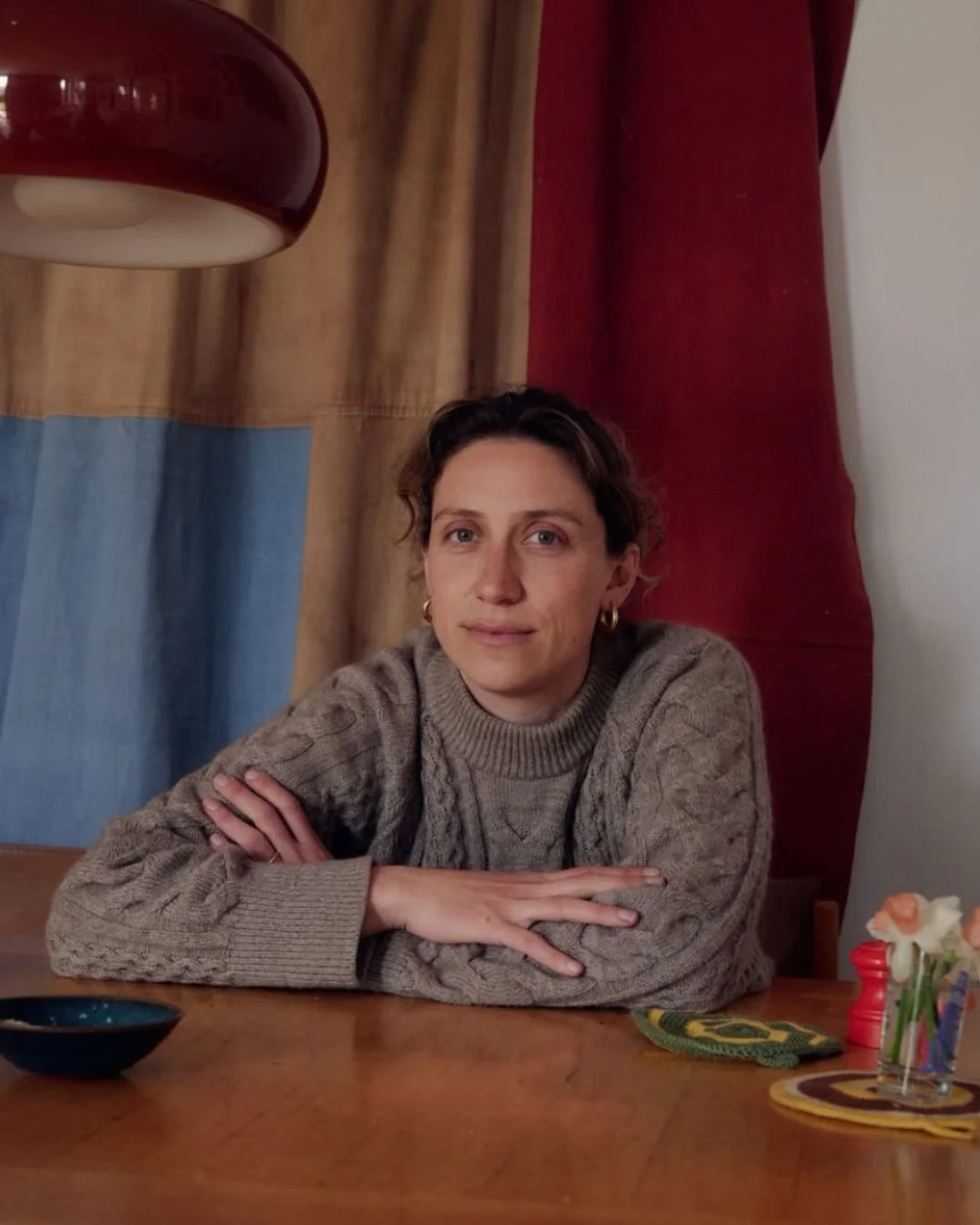 Introducing Isabel Farchy &bull; 

A designer working with natural dyes, Isabel Farchy creates textile compositions in linen and wool. 

She prioritises sustainable and reused materials, integrating the marks of time and former uses into her designs,