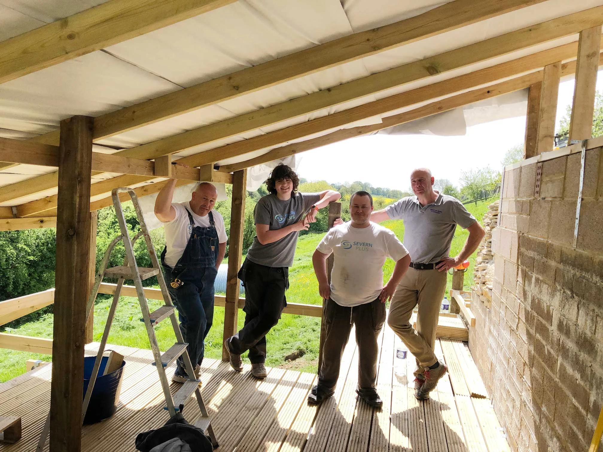From Left : Dave Reeves Founder Severn Plus. Little John, Josh and…