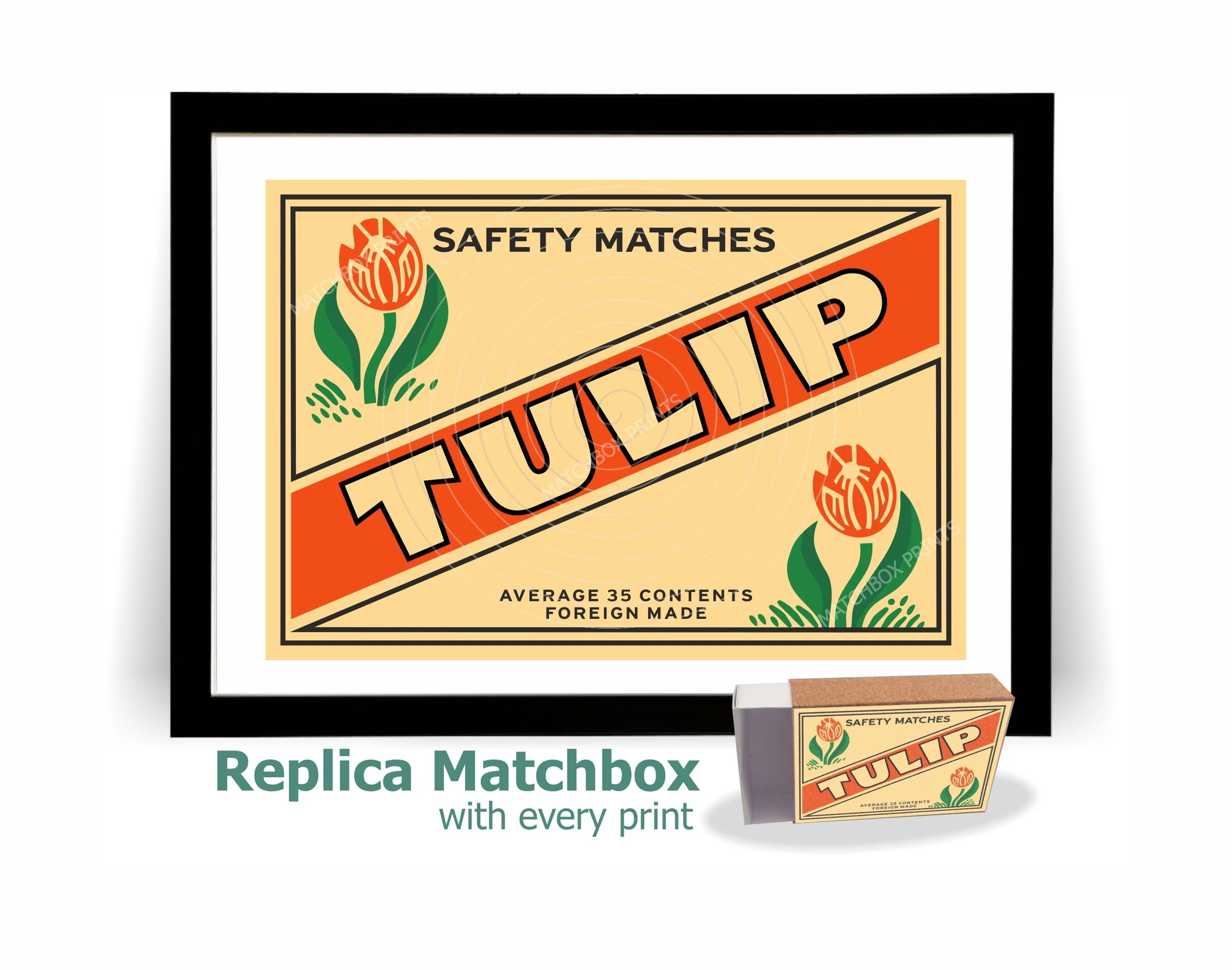  Tulip Matchbox Label Print