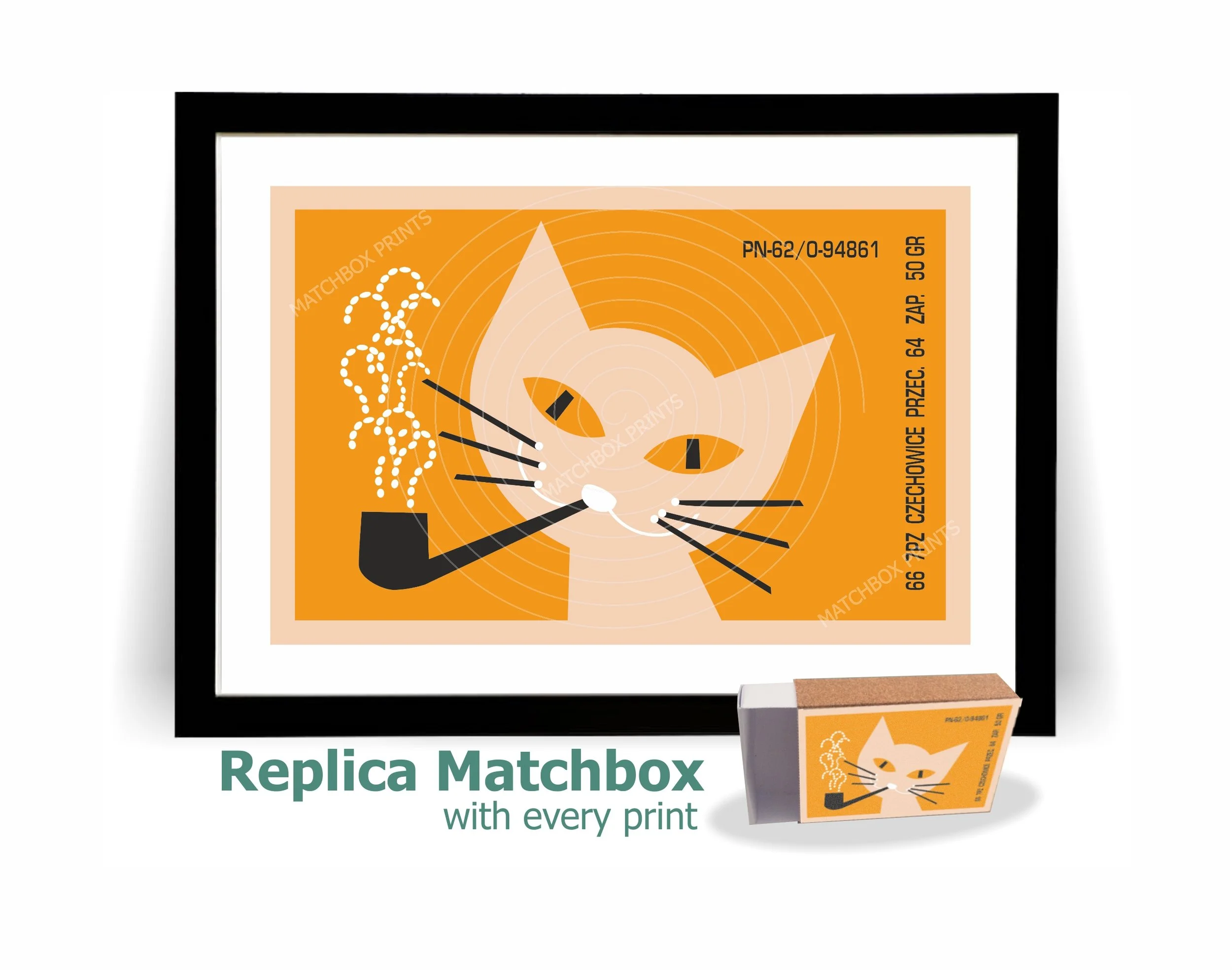 Yellow Pipe Smoking Poland Cat