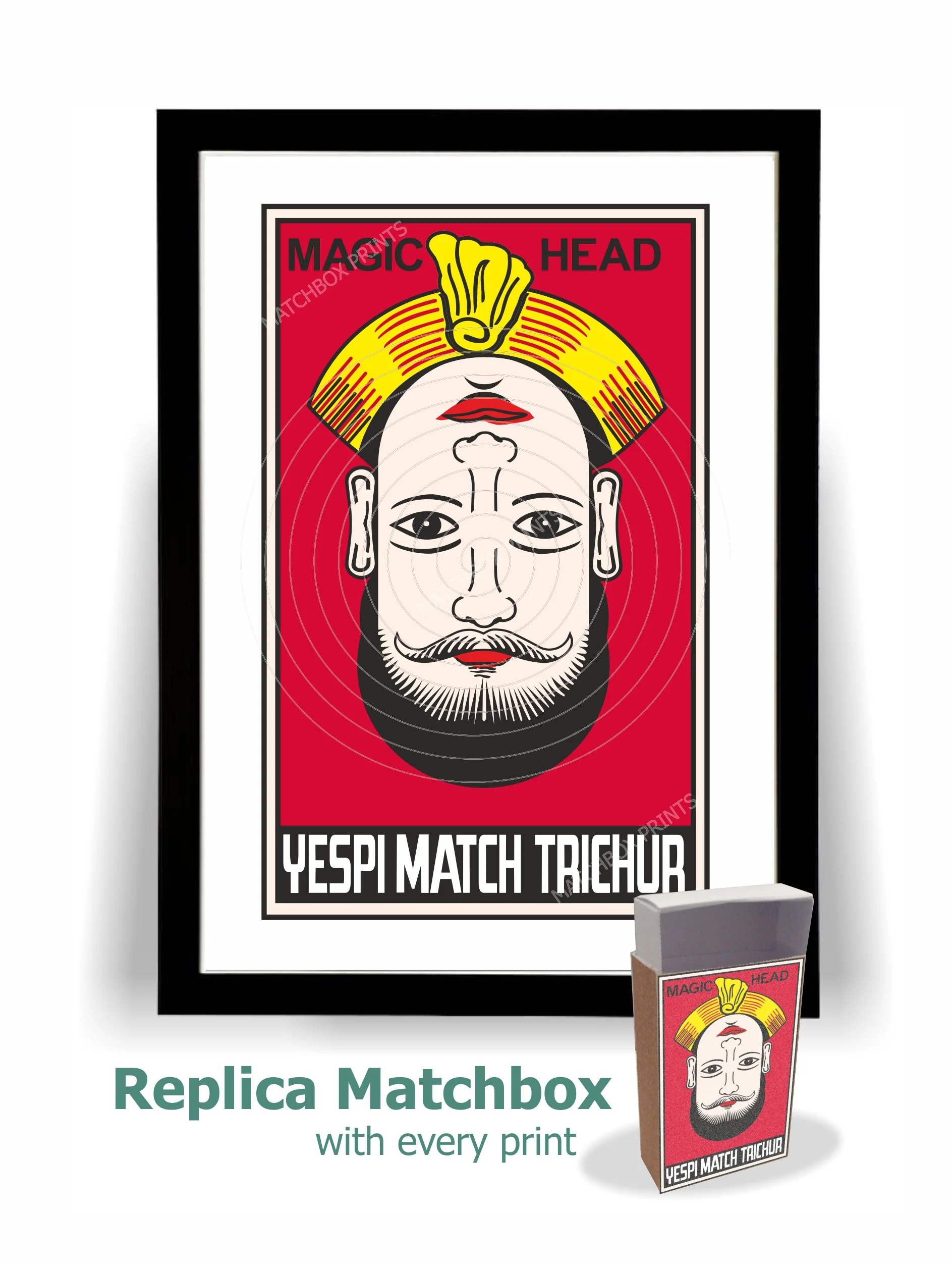 Magic Head Indian Matchbox Print