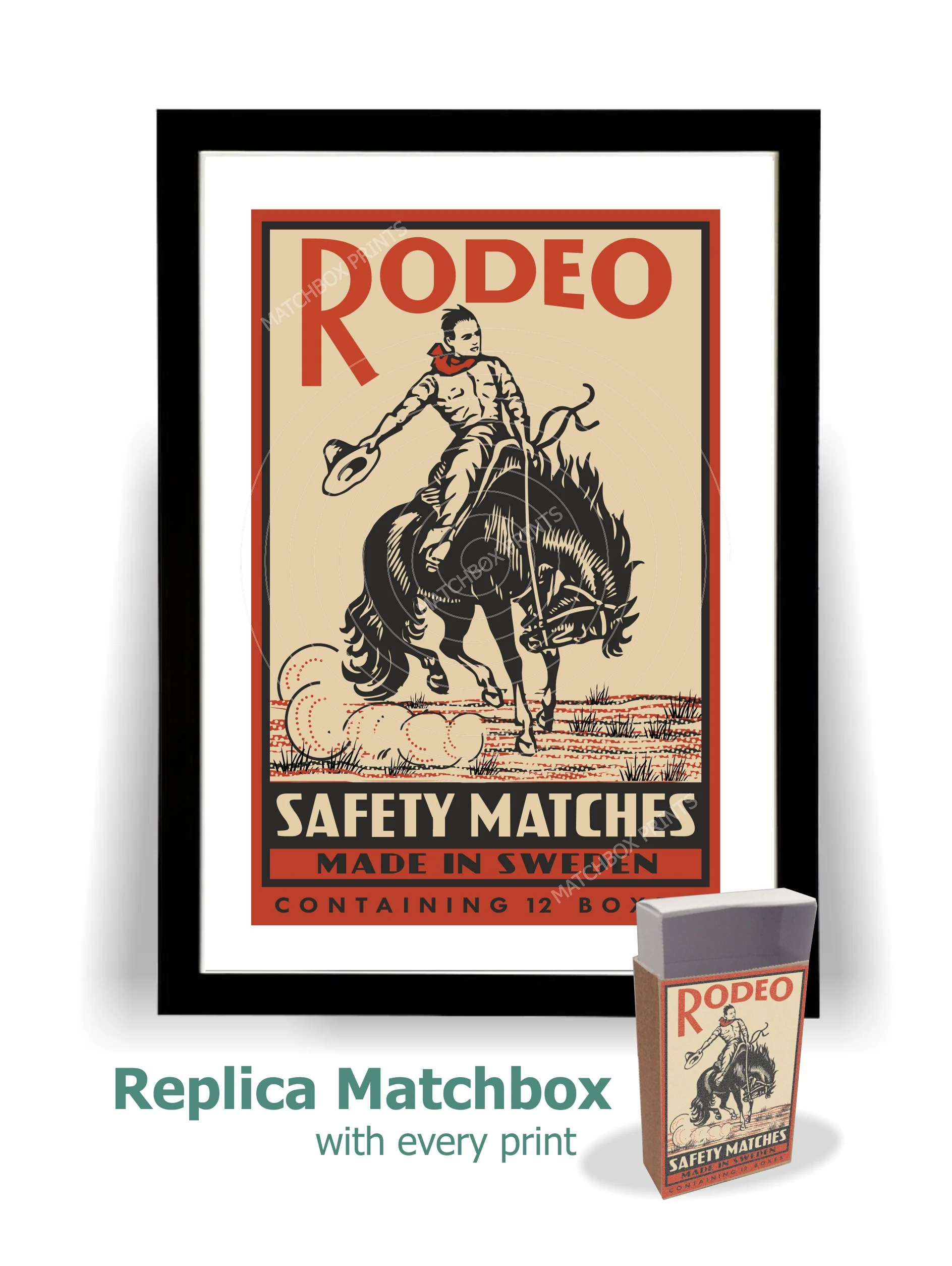 Rodeo Sweden Matchbox Print