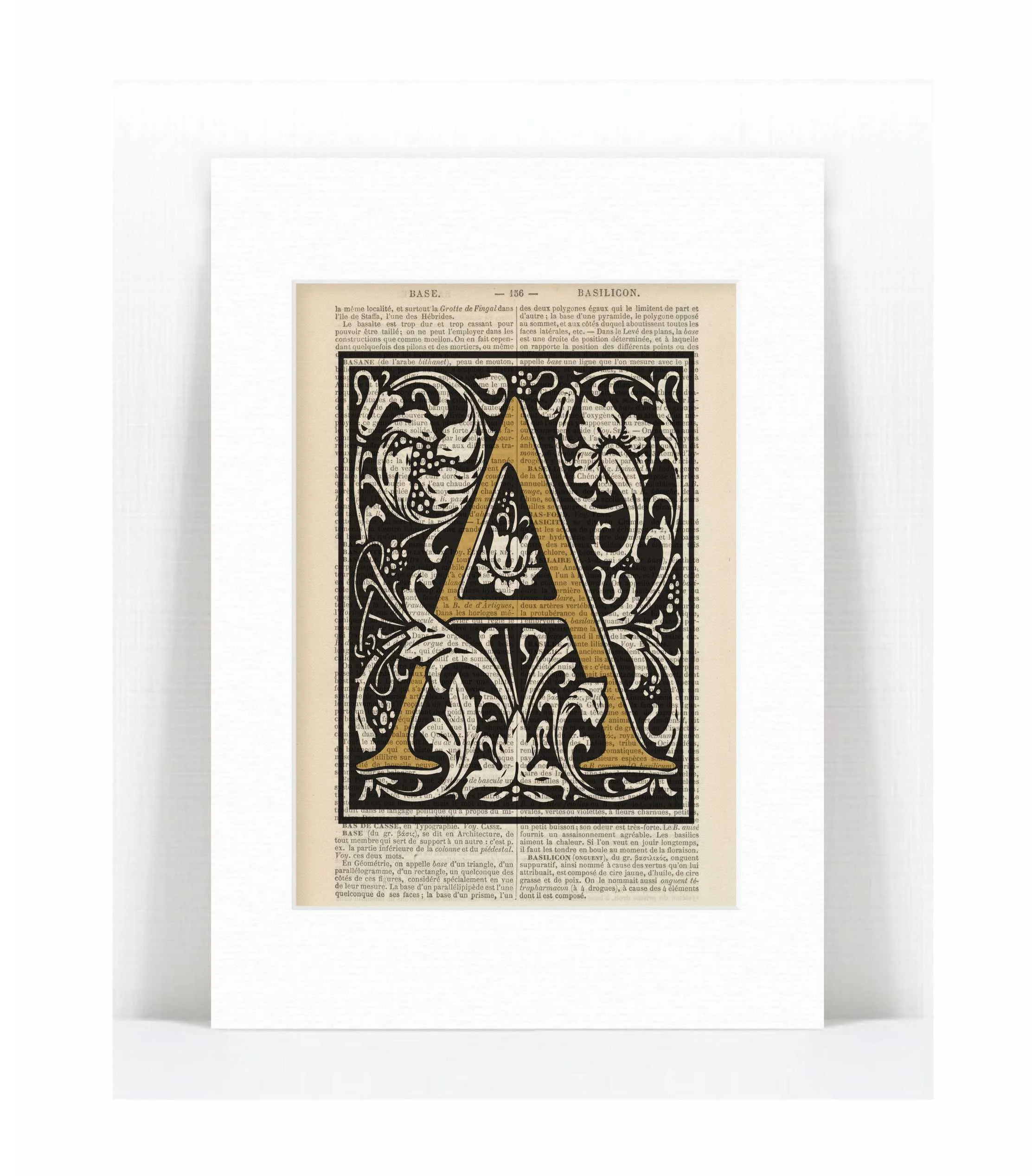 Decorative A Initial Print