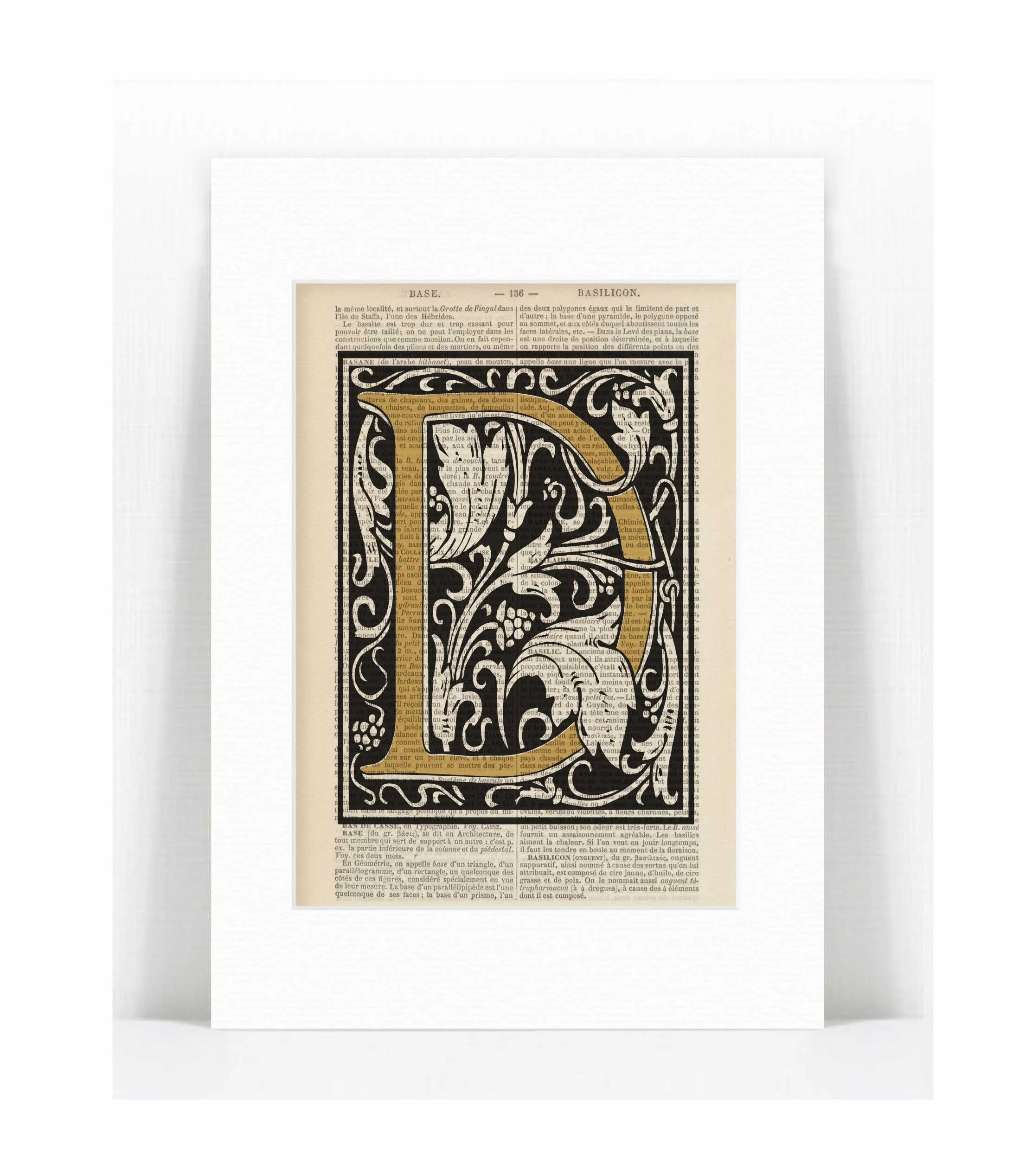 Decorative D Initial Name Print