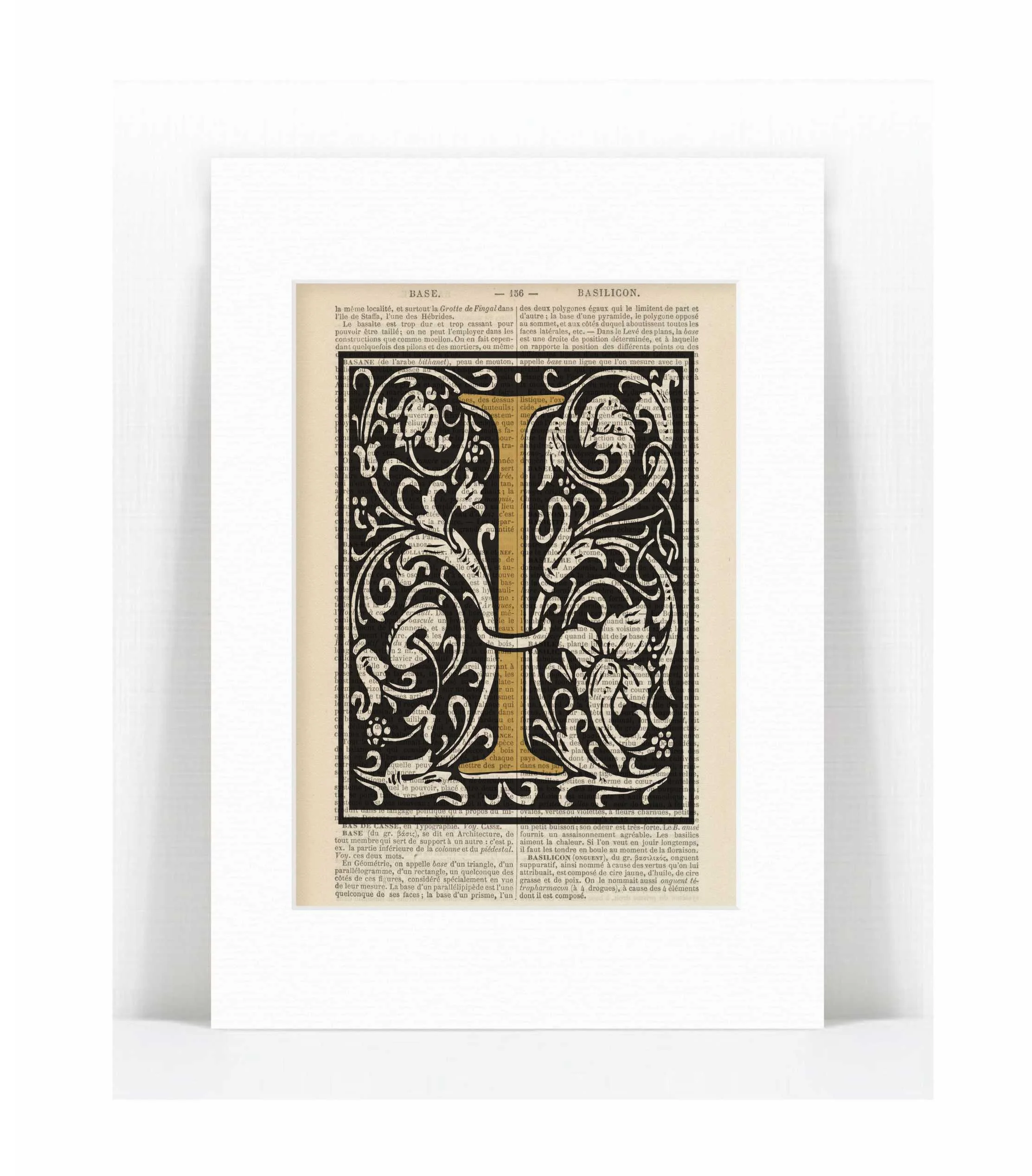 Decorative I Initial Name Print