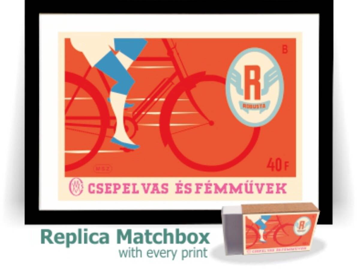 Robusta Cycle Matchbox Label Print
