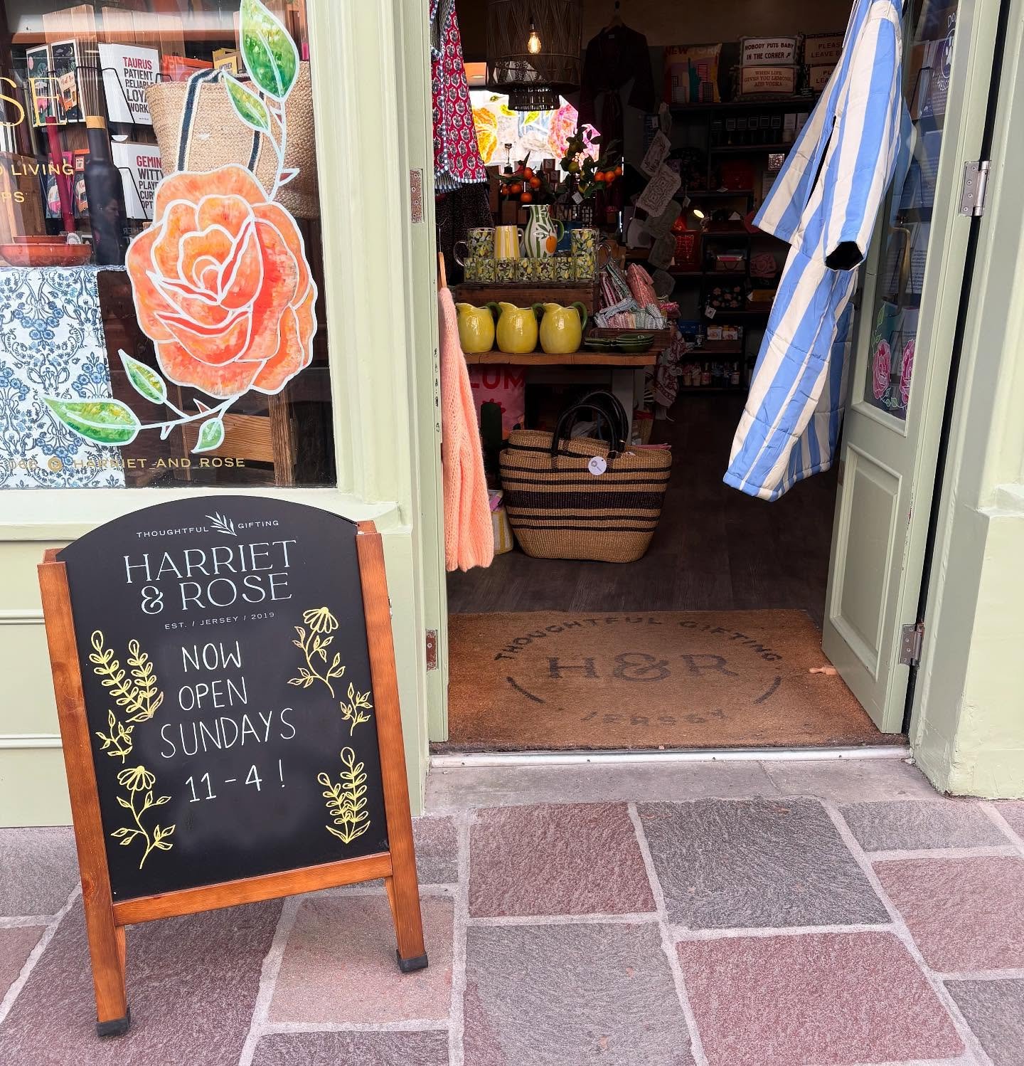 We are now open on Sundays 11-4 alongside our existing opening hours. Perfect for forgotten gifts or a bit of retail therapy, there&rsquo;s a lot more going on in town on a Sunday than you realise! Lots of food and coffees, wines and eating. Add us t