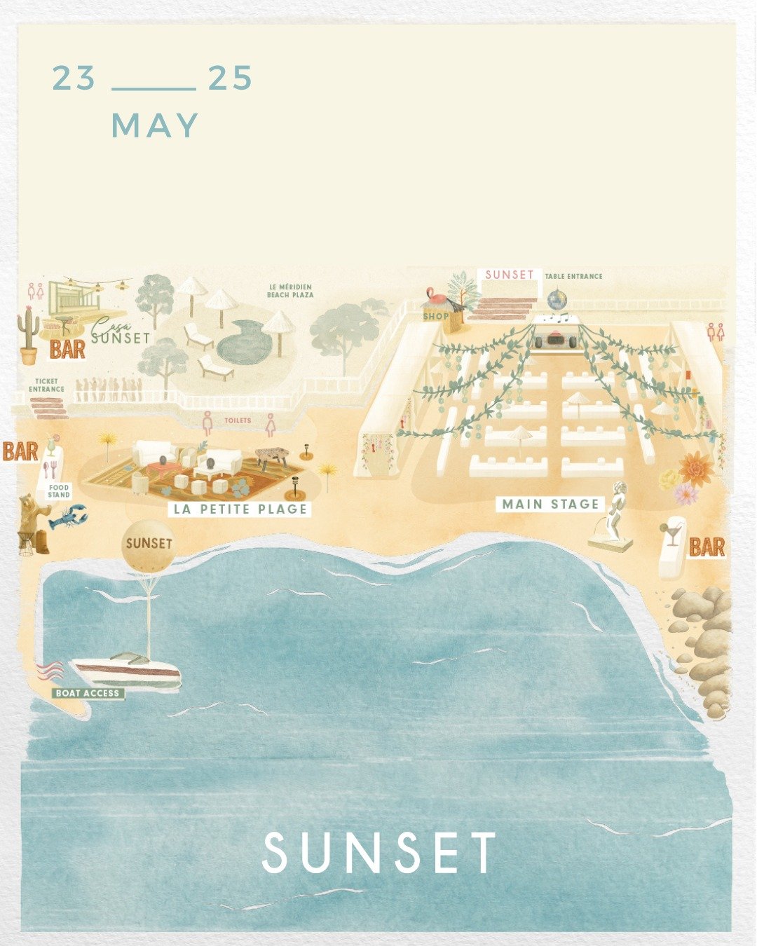 Don&rsquo;t get lost SUNSETTERS !

Here is a little map to show you how to get around SUNSET 🐾

🤟🏽 We have two separate entrances for table holders vs ticket holders to make your arrival as smooth as possible.

🚨📣Ticket Holders must enter by the