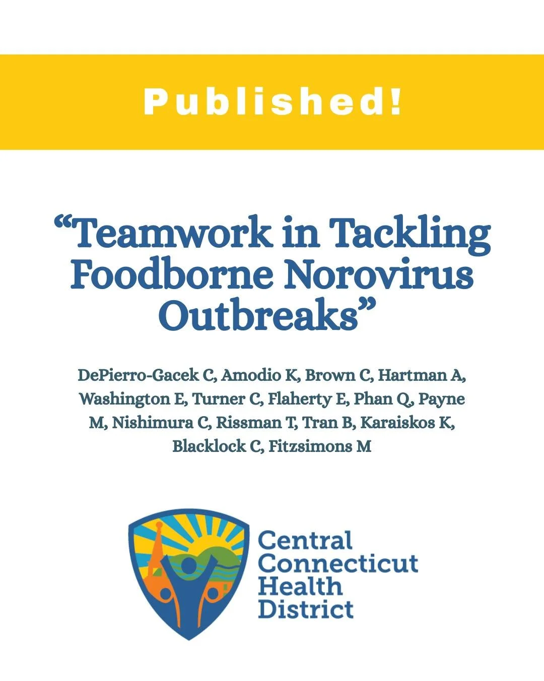 Our staff members are not only phenomenal at their jobs, they're also published authors. Take a look at the latest from the October 2025 issue of Connecticut Epidemiologist: https://ow.ly/Q3ct50Xf167 or click the link in our bio!
