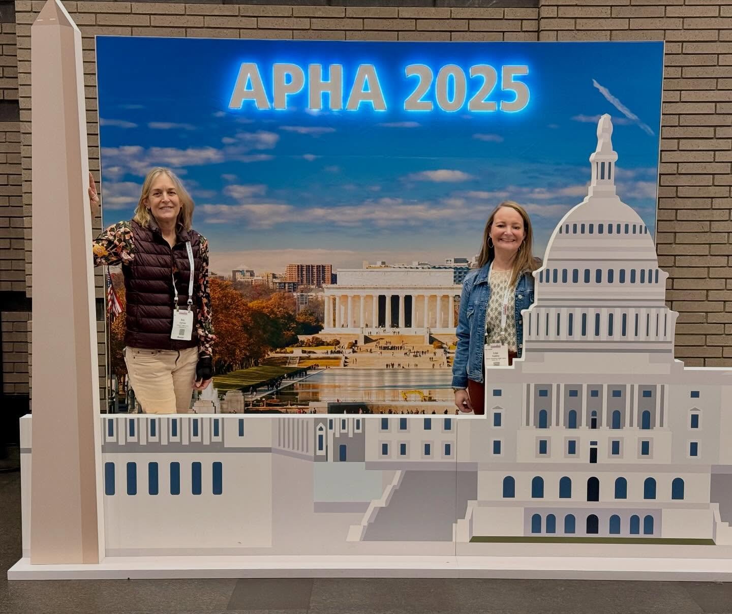 Our assistant director, Ann (left) and clinical director, Lisa (right) attending the @americanpublichealth APHA annual conference in Washington, D.C. Lots of learning, networking and ideas to bring back to CT!