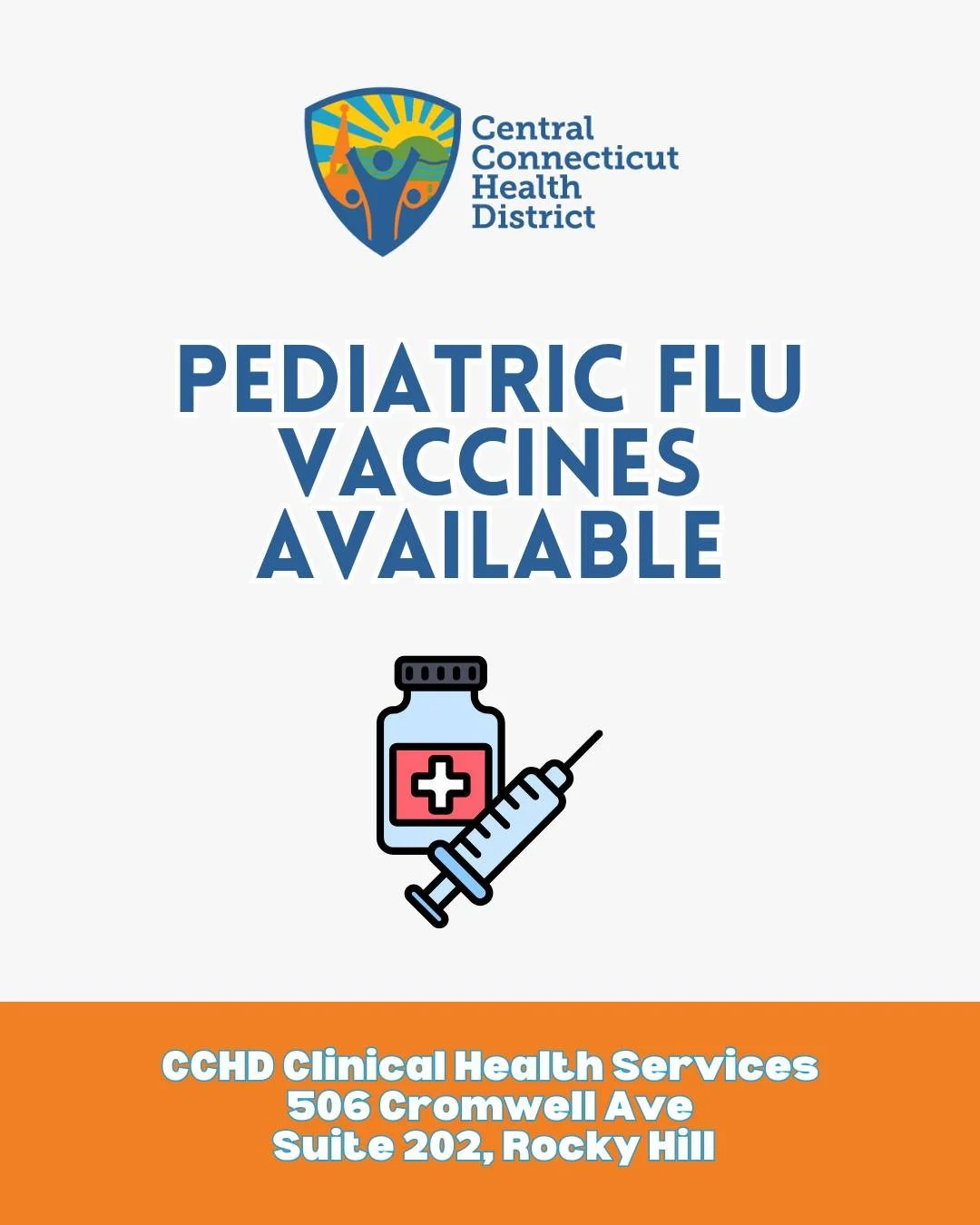 Still need a flu vaccine for your child to re-enter school for the 2026 year? Or want to get your child vaccinated due to the increased circulation of the flu virus right now? Call us at 860-785-8380 extension 216. We have open clinic hours each Tues