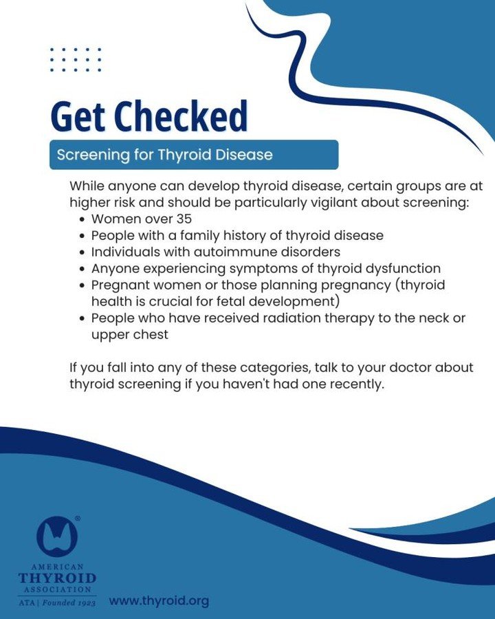 This Thyroid Awareness Month, take one simple step: Schedule a thyroid screening if you haven&rsquo;t had one recently. Early detection makes all the difference.  #ThyroidAwarenessMonth
