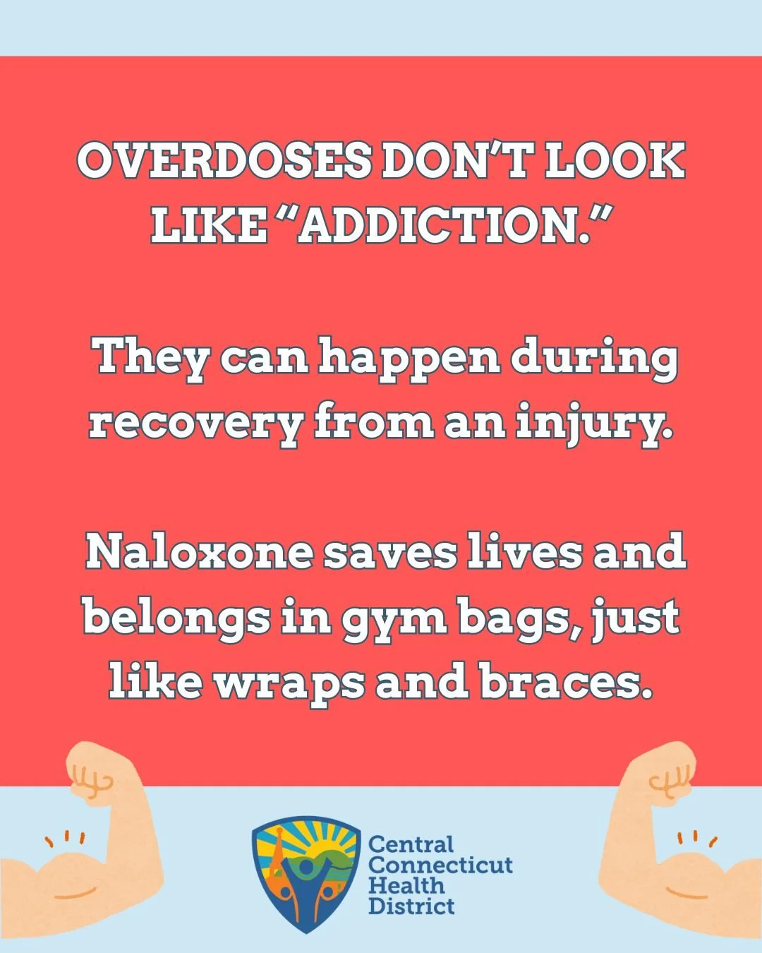 Injured? Prescribed pain meds?
Naloxone reverses opioid overdoses and is safe to carry. To request free naloxone and training from us, please go to: ccthd.org/chs and complete the form. 💜