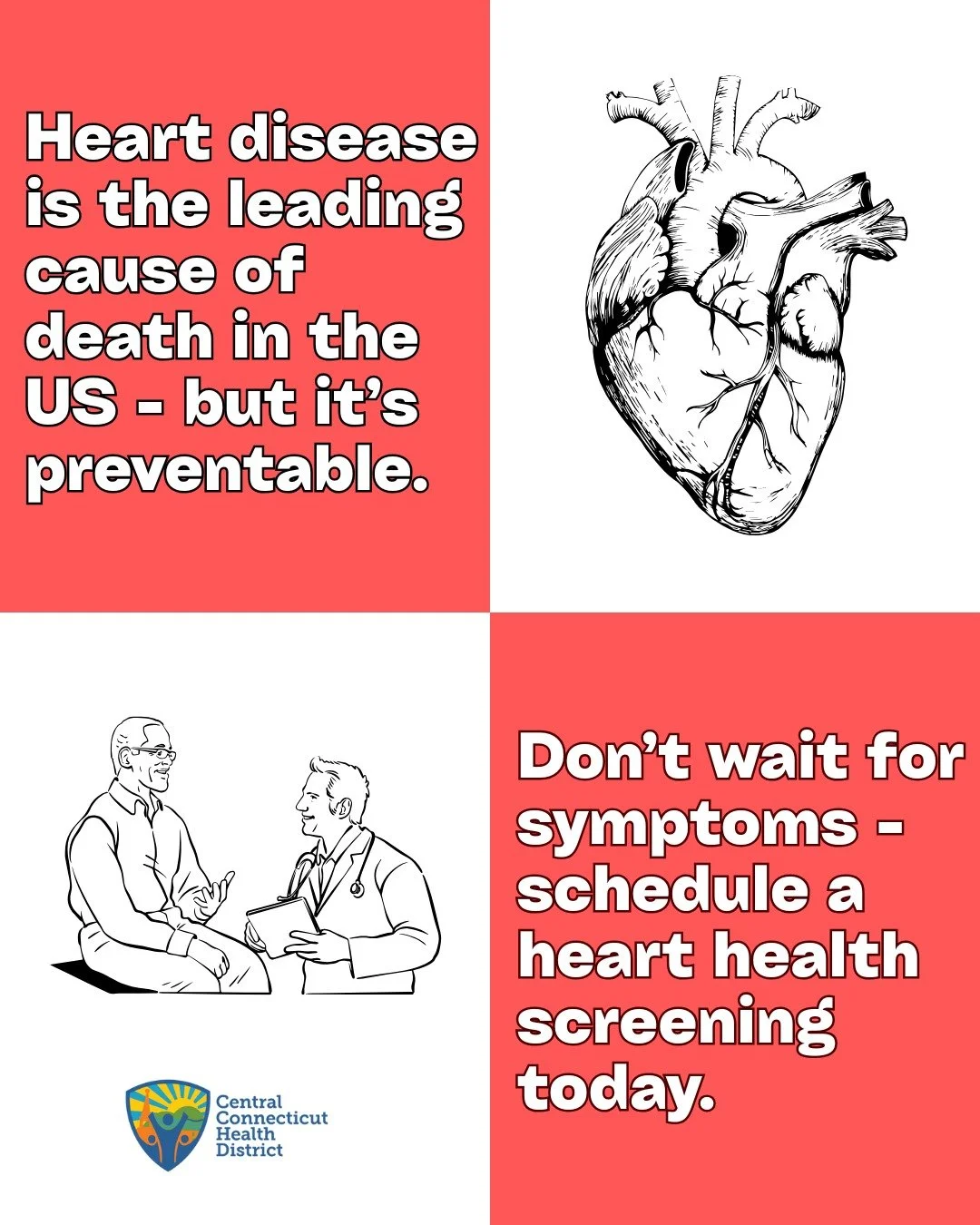 This #AmericanHeartMonth, take a moment to give your heart some love. ❤️
If you haven't had your blood pressure, cholesterol or blood sugar checked lately, now's the time to do so. To read more about heart disease, please go to: https://www.heart.org