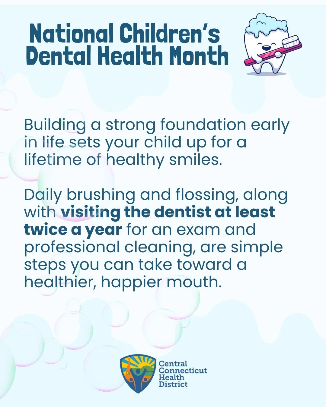 Small daily habits make a BIG difference!
😁💙 #NationalChildrensDentalHealthMonth