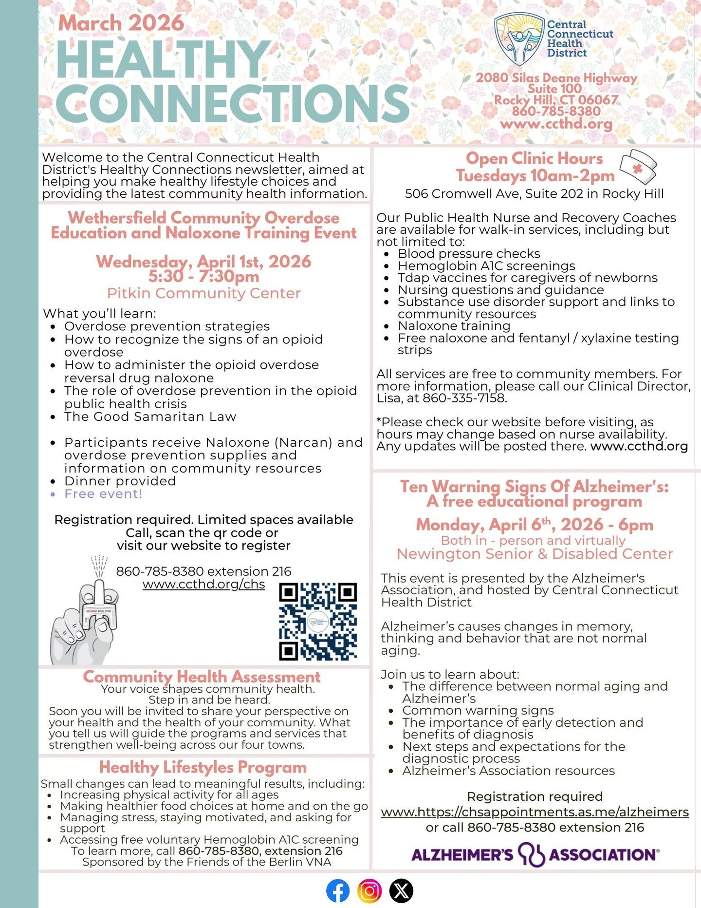The March issue of our monthly newsletter, Healthy Connections, is now available! And did you know it's available in Spanish and Polish as well? To read this issue and past issues, please go to: ccthd.org/newsletter
