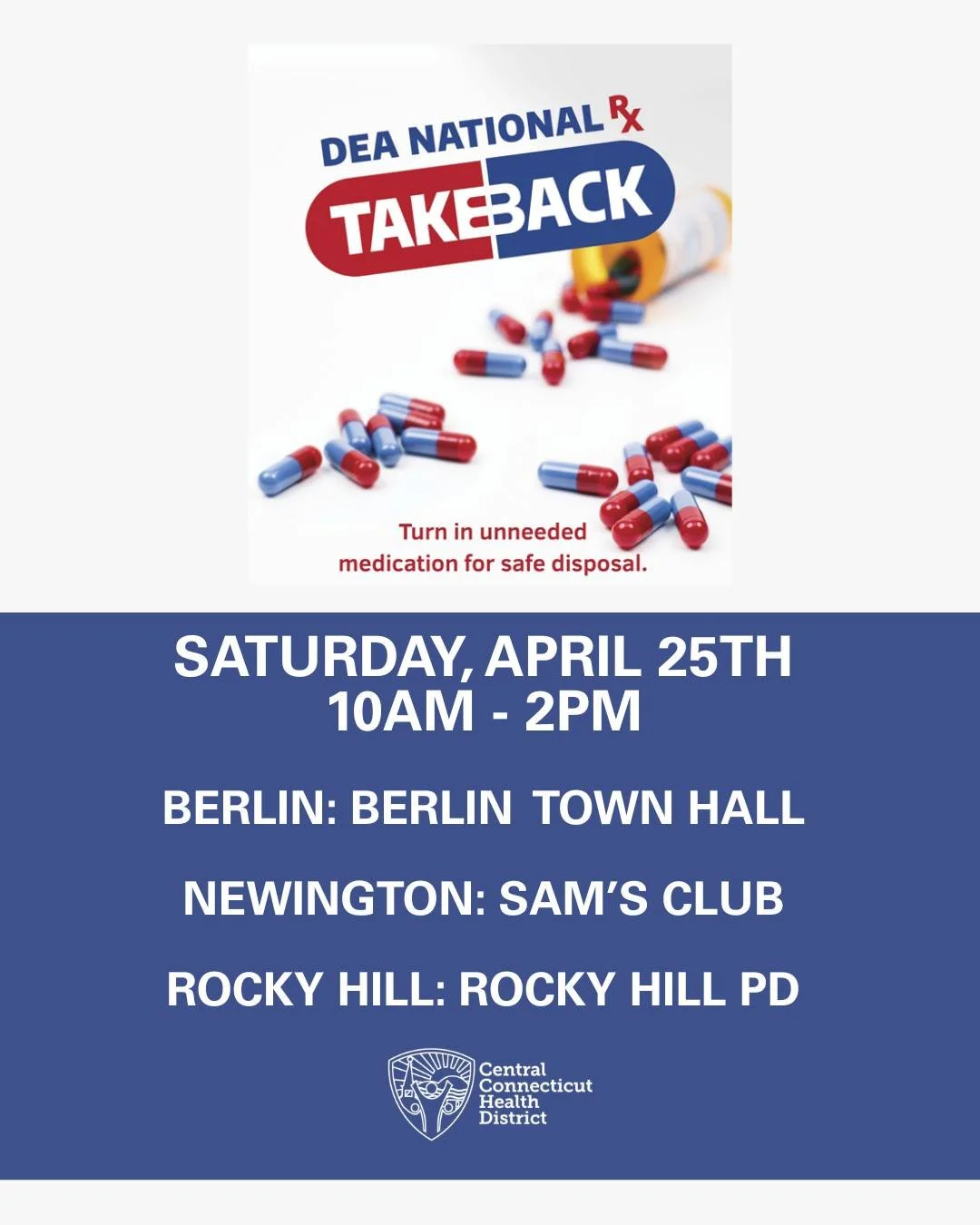 #TakeBackDay is coming up! Turn in your unneeded medication for safe disposal. More locations available - go to: https://www.dea.gov/takebackday for more information #safedisposal #medicationdisposal #opioids #prescriptionmeds #drugdisposal  #health 