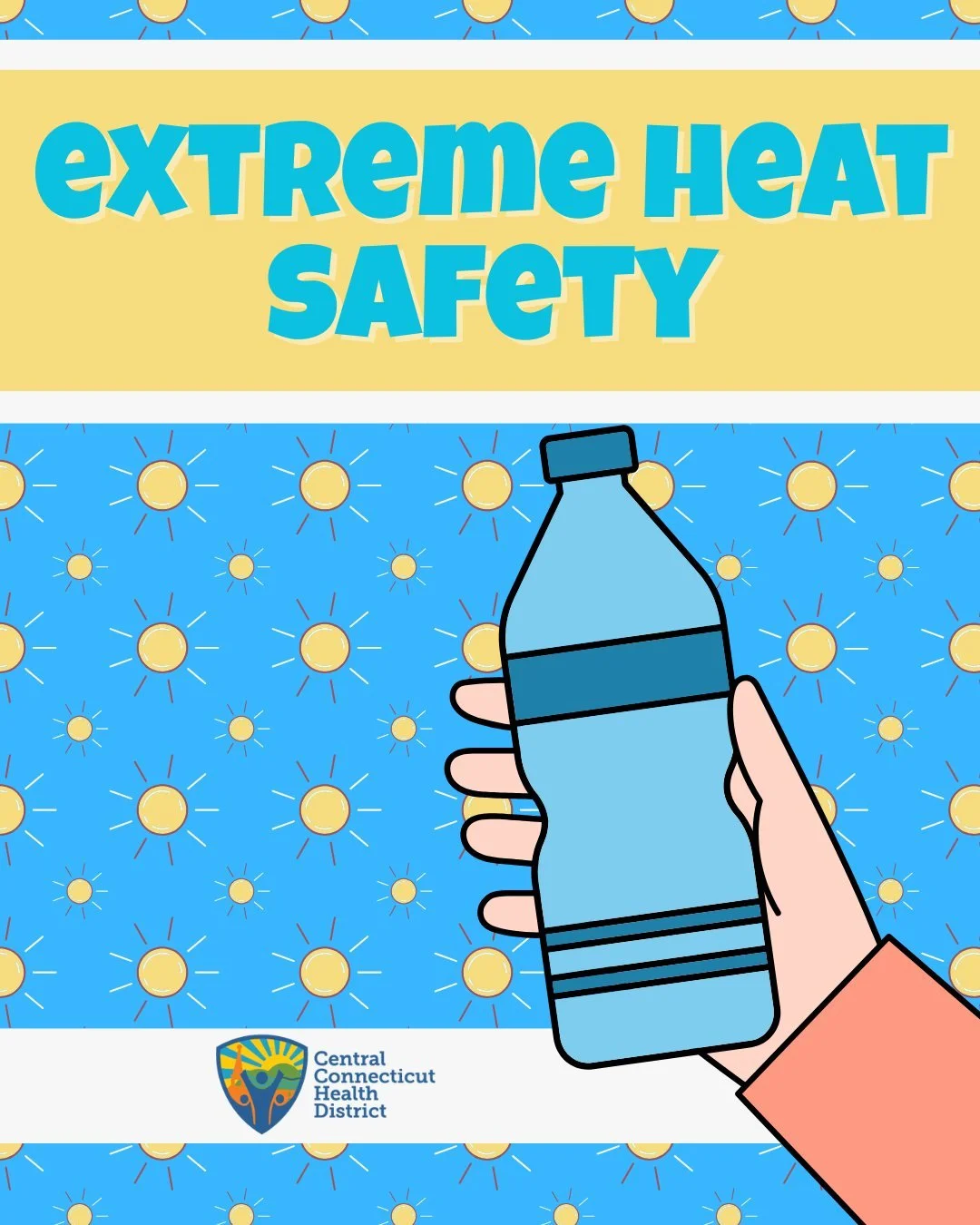 ☀️ Heat illnesses can happen fast &mdash; especially during hot and humid weather. Stay safe by taking a few simple precautions.
Stay cool. Stay hydrated. Stay safe. 
#HeatSafety #BeatTheHeat