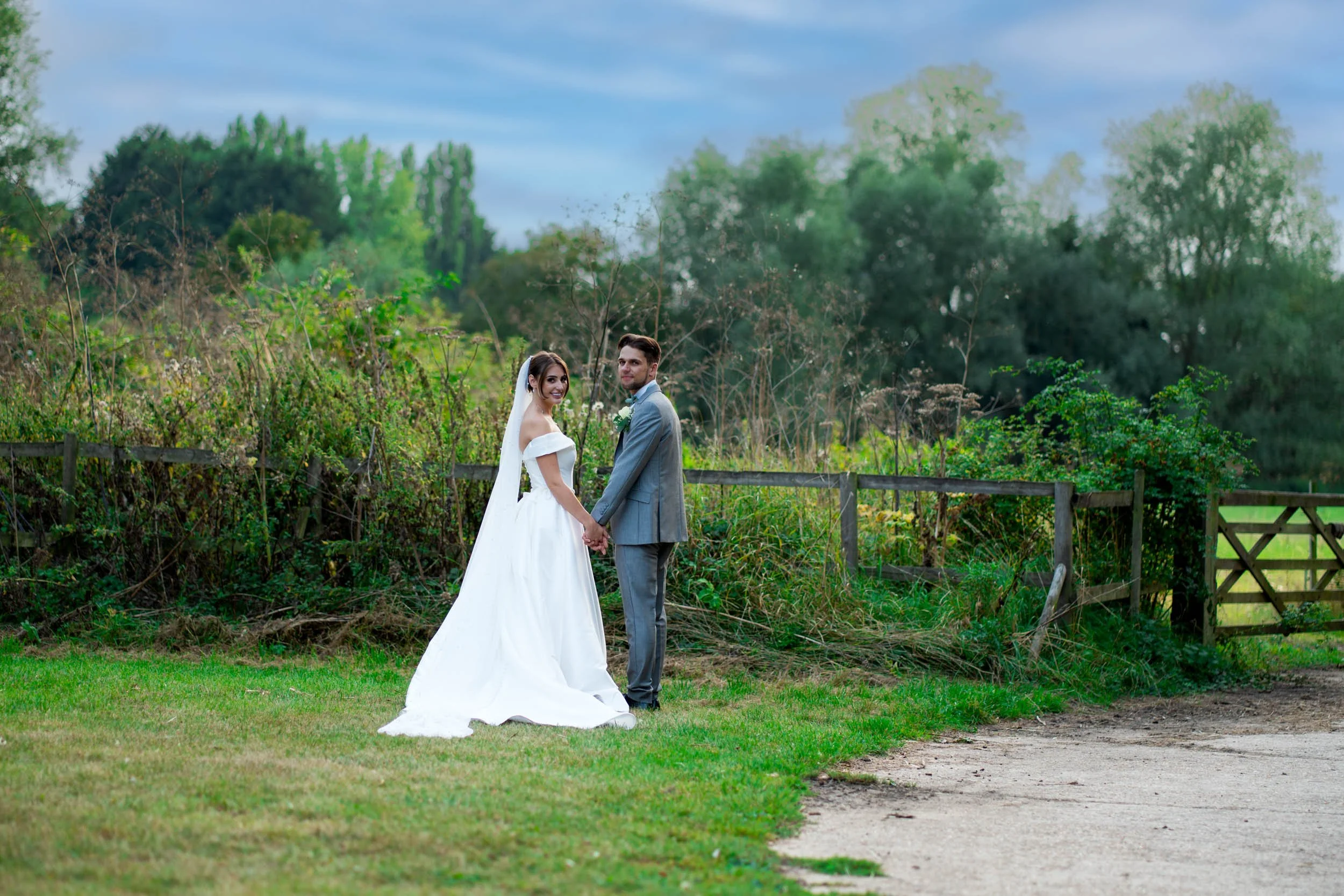 Bride & Groom at Newland Hall