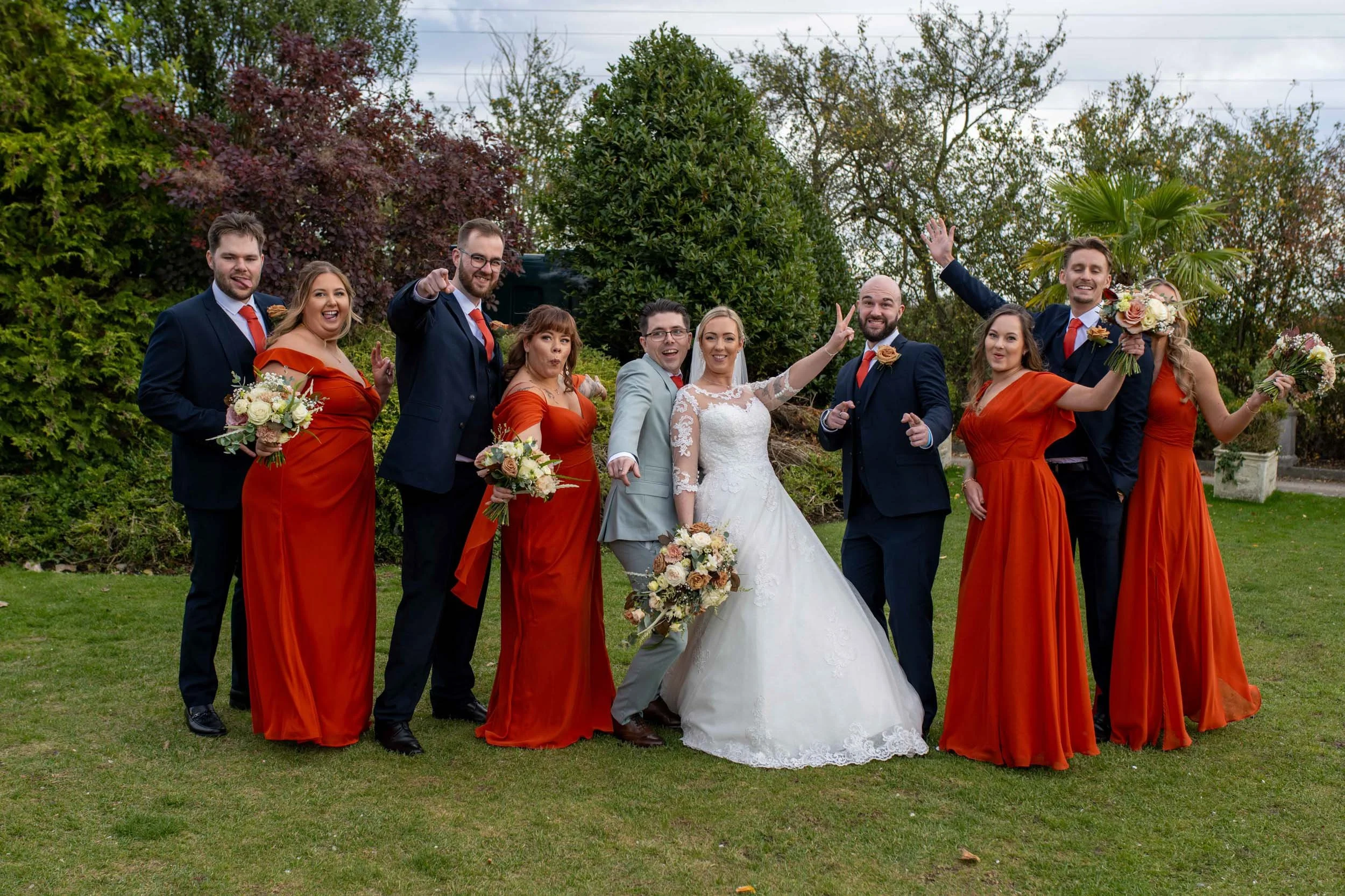 Friern Manor wedding - group shot fun