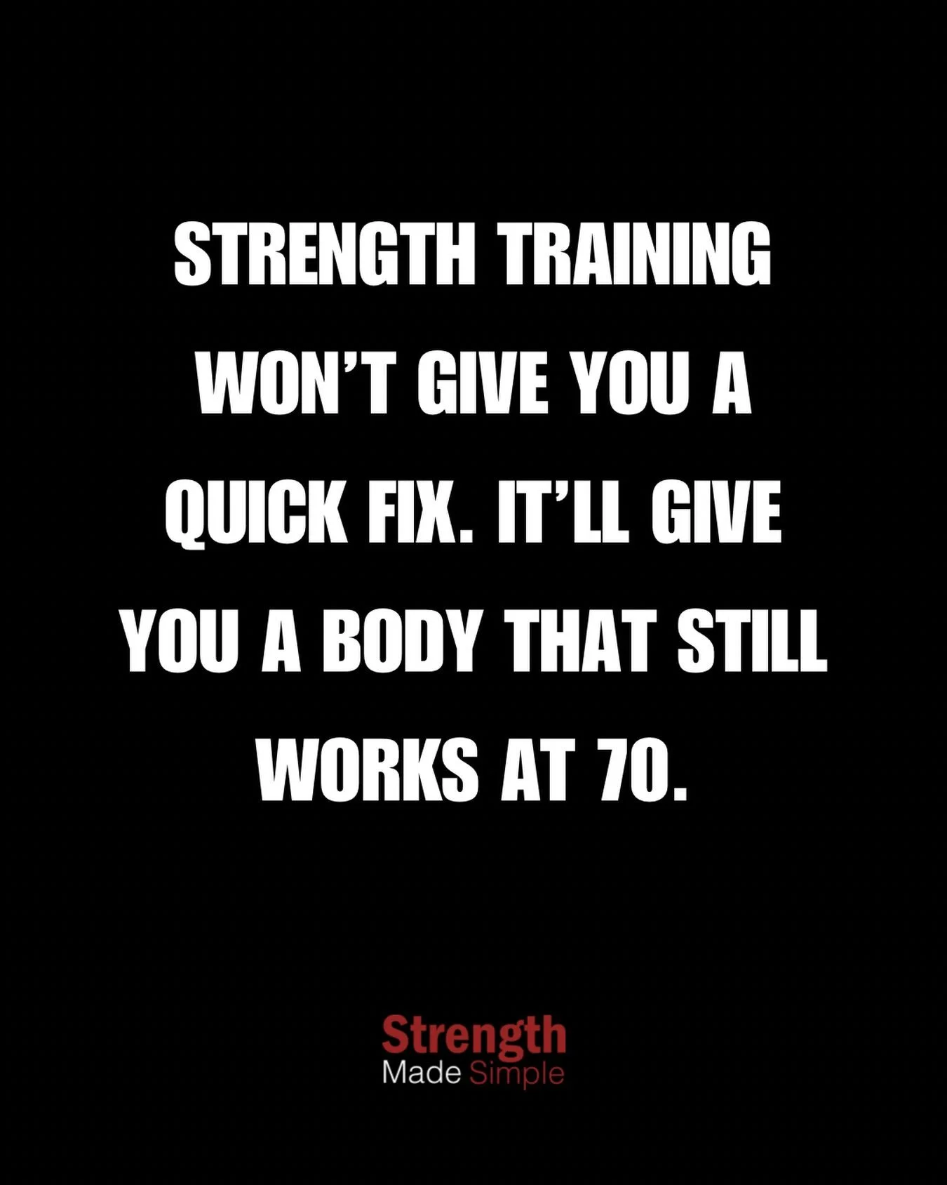 Nobody gets excited about strength training the way they get excited about a new diet or a fat burner. It&rsquo;s slow. It&rsquo;s not flashy. There&rsquo;s no &ldquo;before and after&rdquo; in six days.

But here&rsquo;s what it actually buys you: t