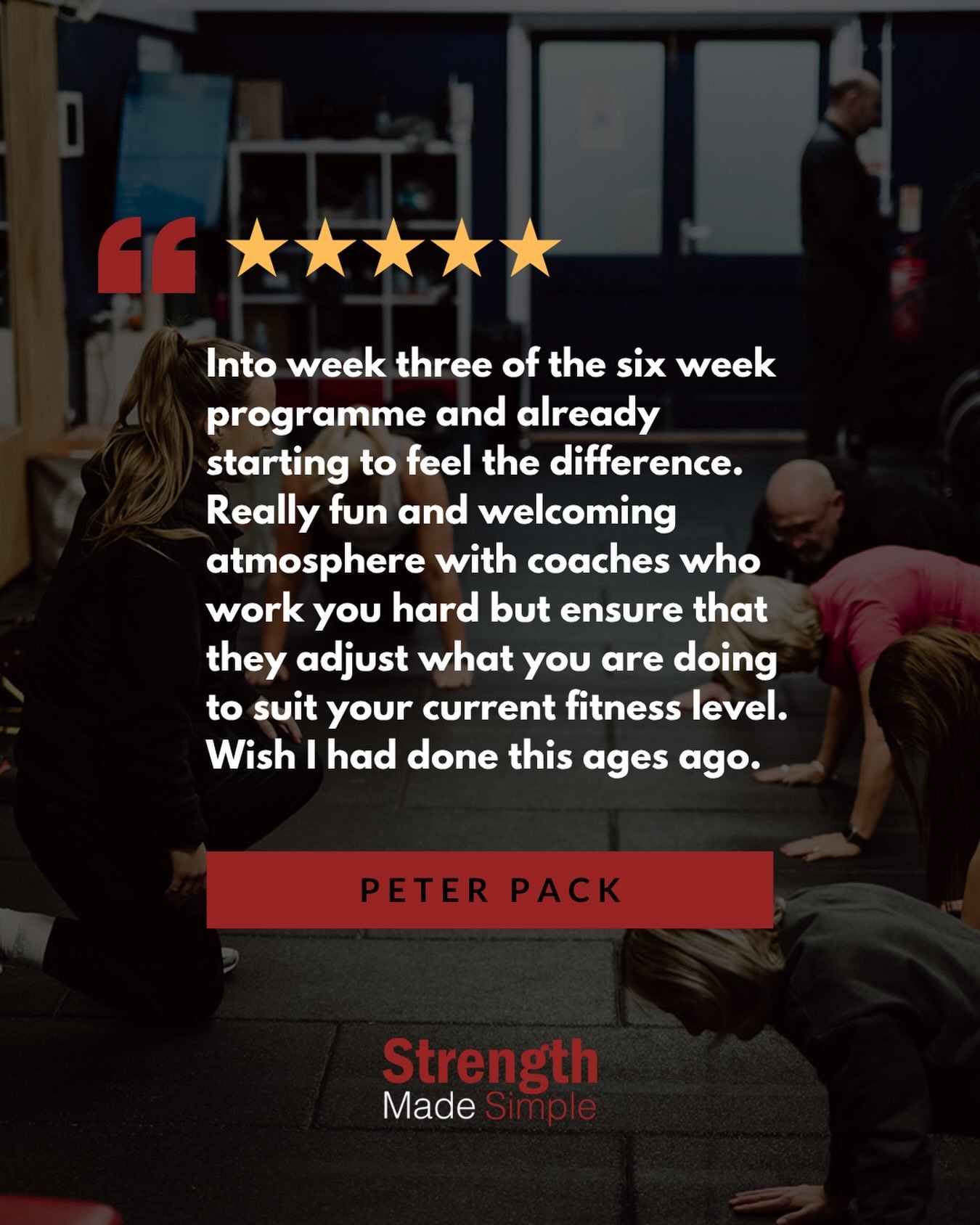 Week three and already feeling it, Peter 🙌

This is exactly why we built the programme this way &mdash; hard work, sure, but adjusted to fit where YOU are right now, not some cookie-cutter plan. No egos, no &ldquo;no pain no gain&rdquo; nonsense, ju