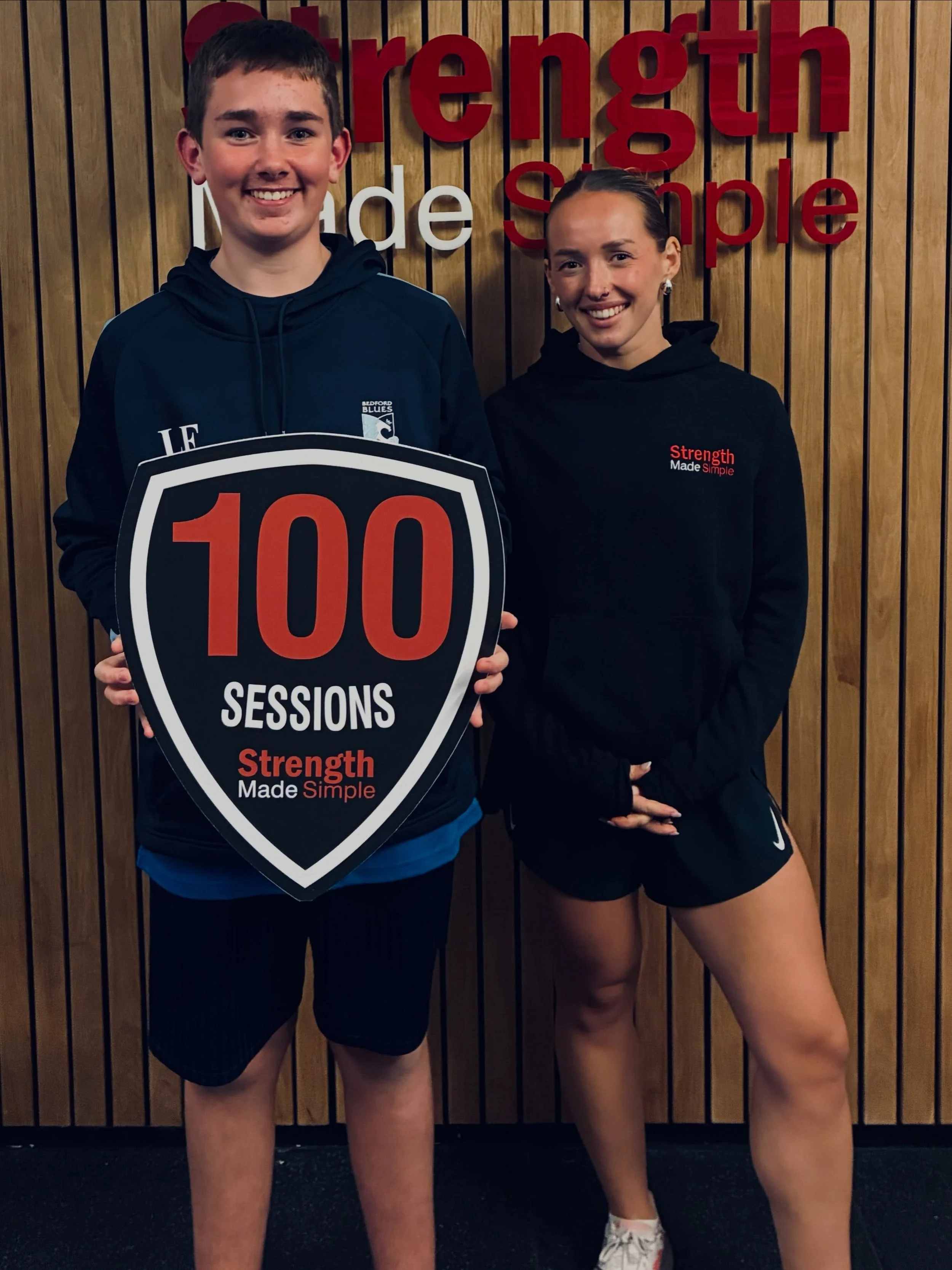Two big milestones in the building this week 🙌

💯 Luke &mdash; 100 sessions!
Our young rugby player has put in serious graft with Coaches @eleanor.barrett and @elsscott_, and the progress has been incredible. Stronger, faster, more robust, and show